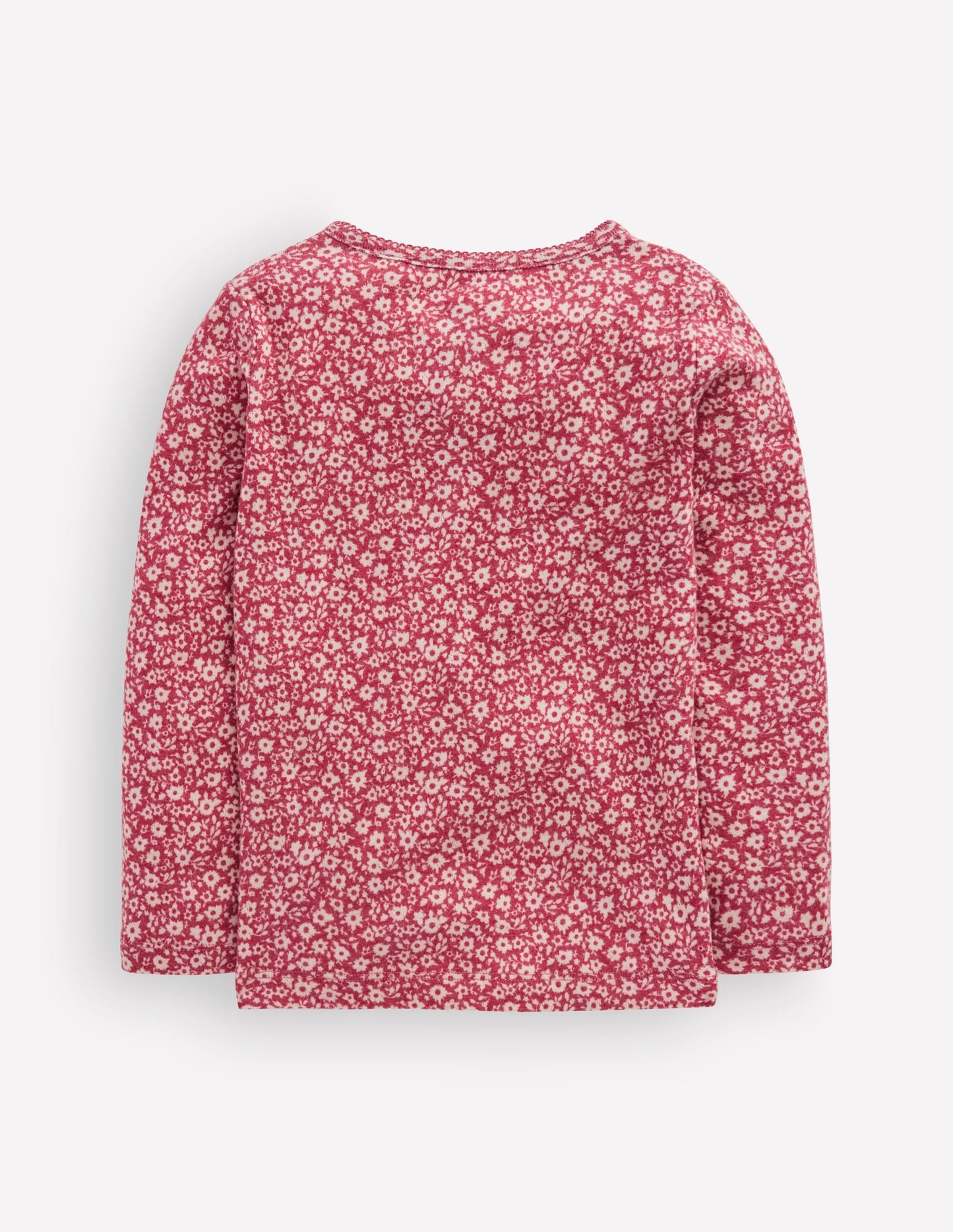 Long Sleeve Henley Top-Pink Floral