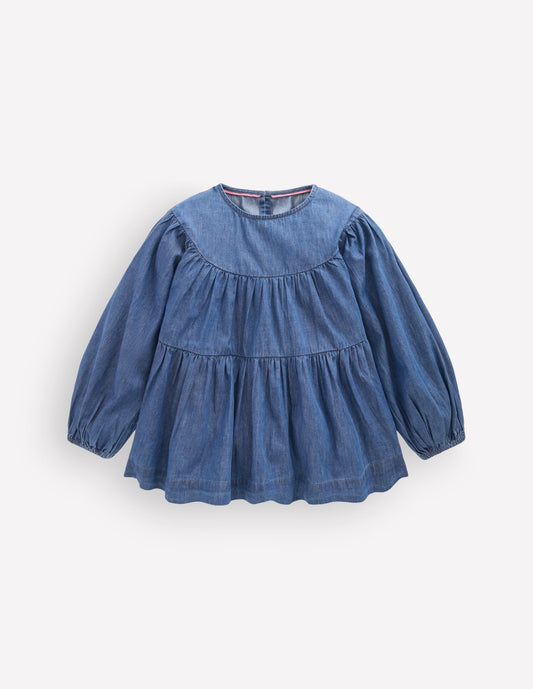 Tiered Woven Top-Mid Vintage