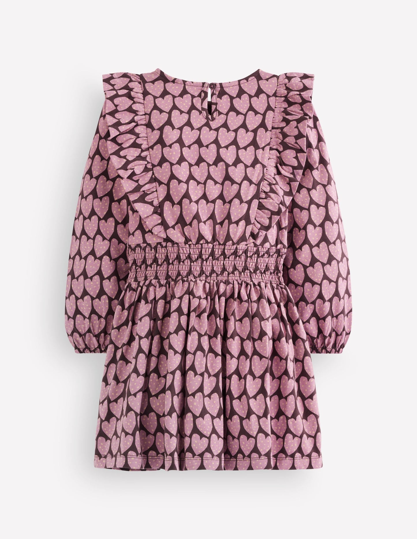 Suki Shirred Jersey Dress-Purple Hearts
