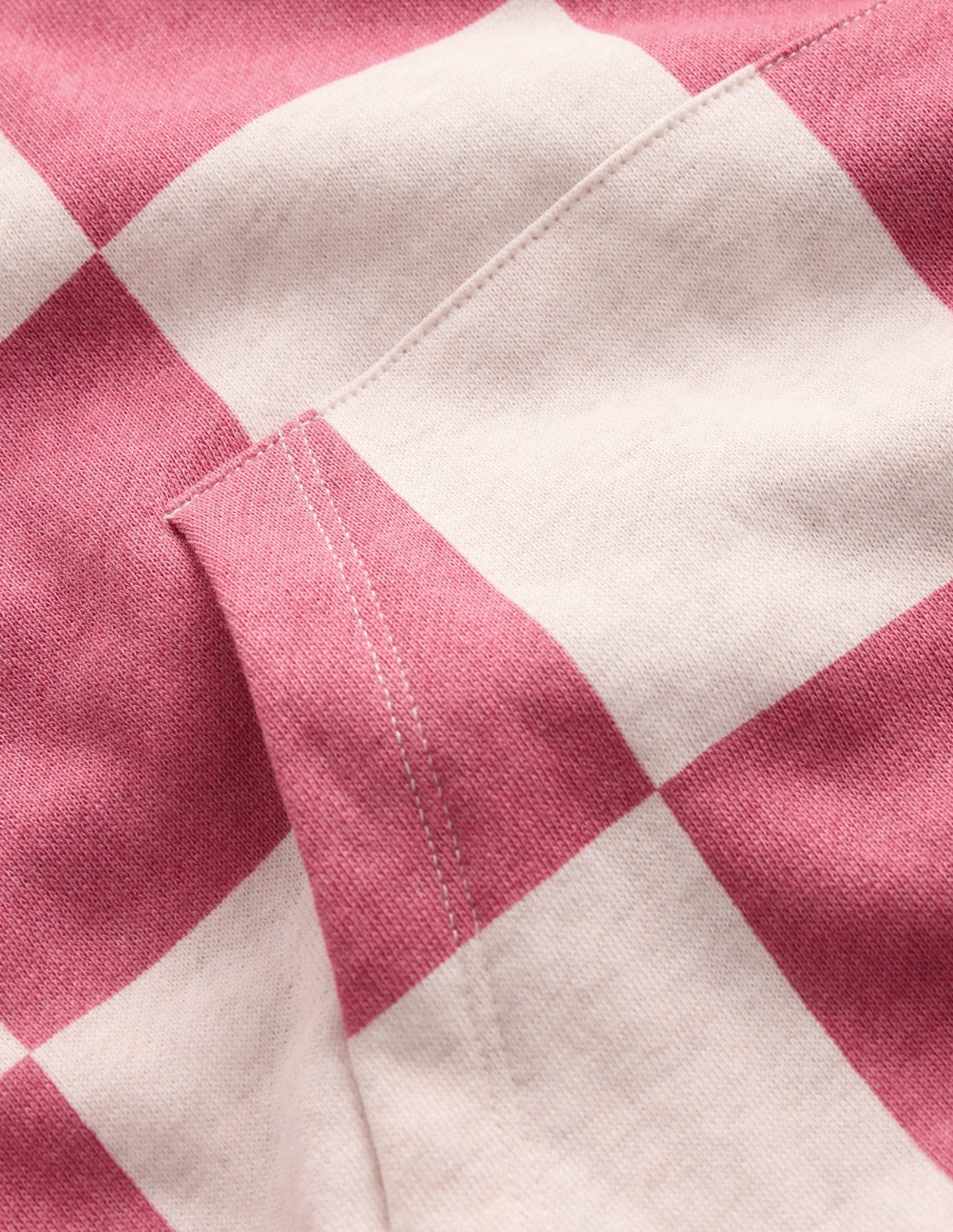 Fun Print Hoodie-Pink Checkerboard