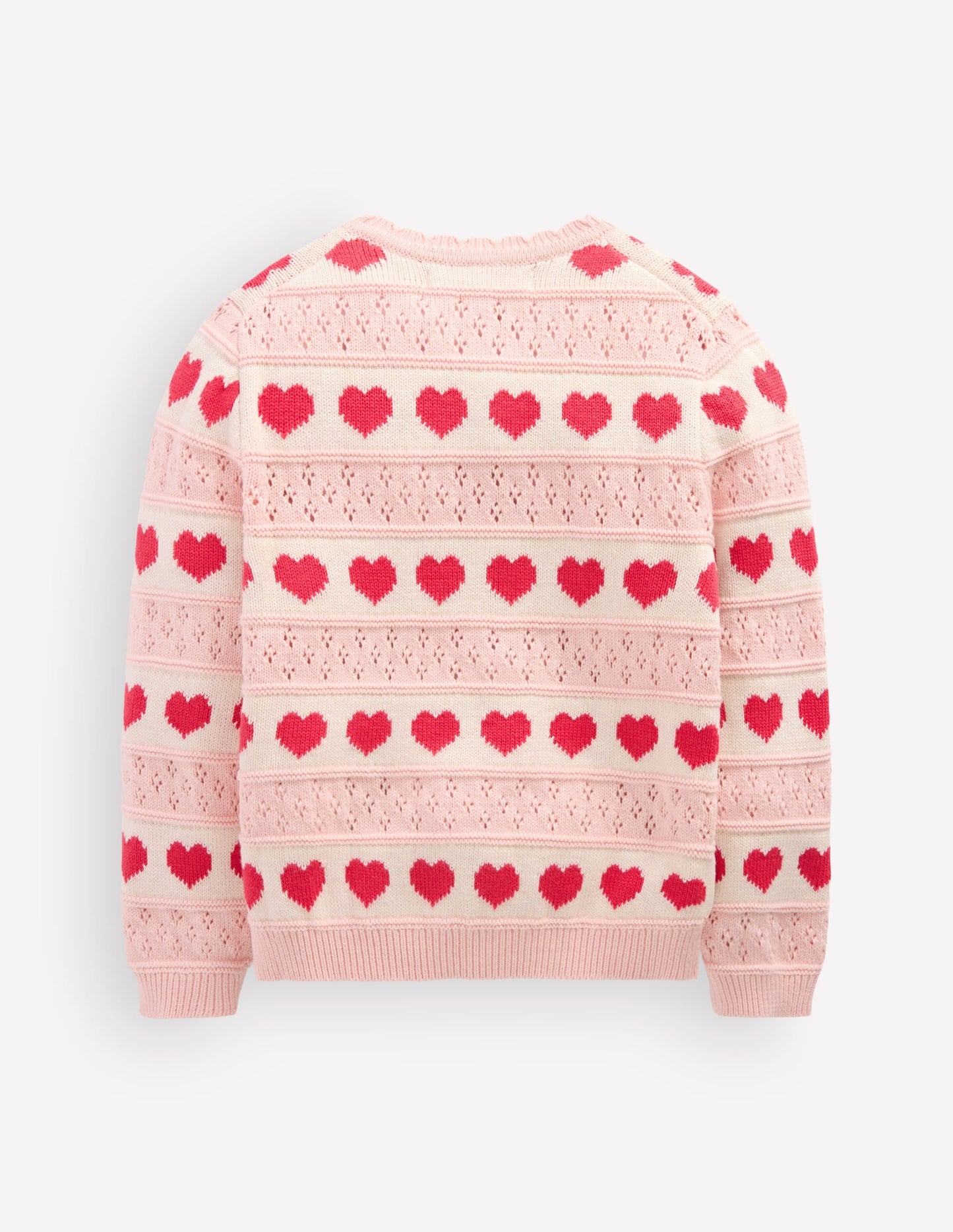 Pretty Scallop Cardigan-Chalk Pink