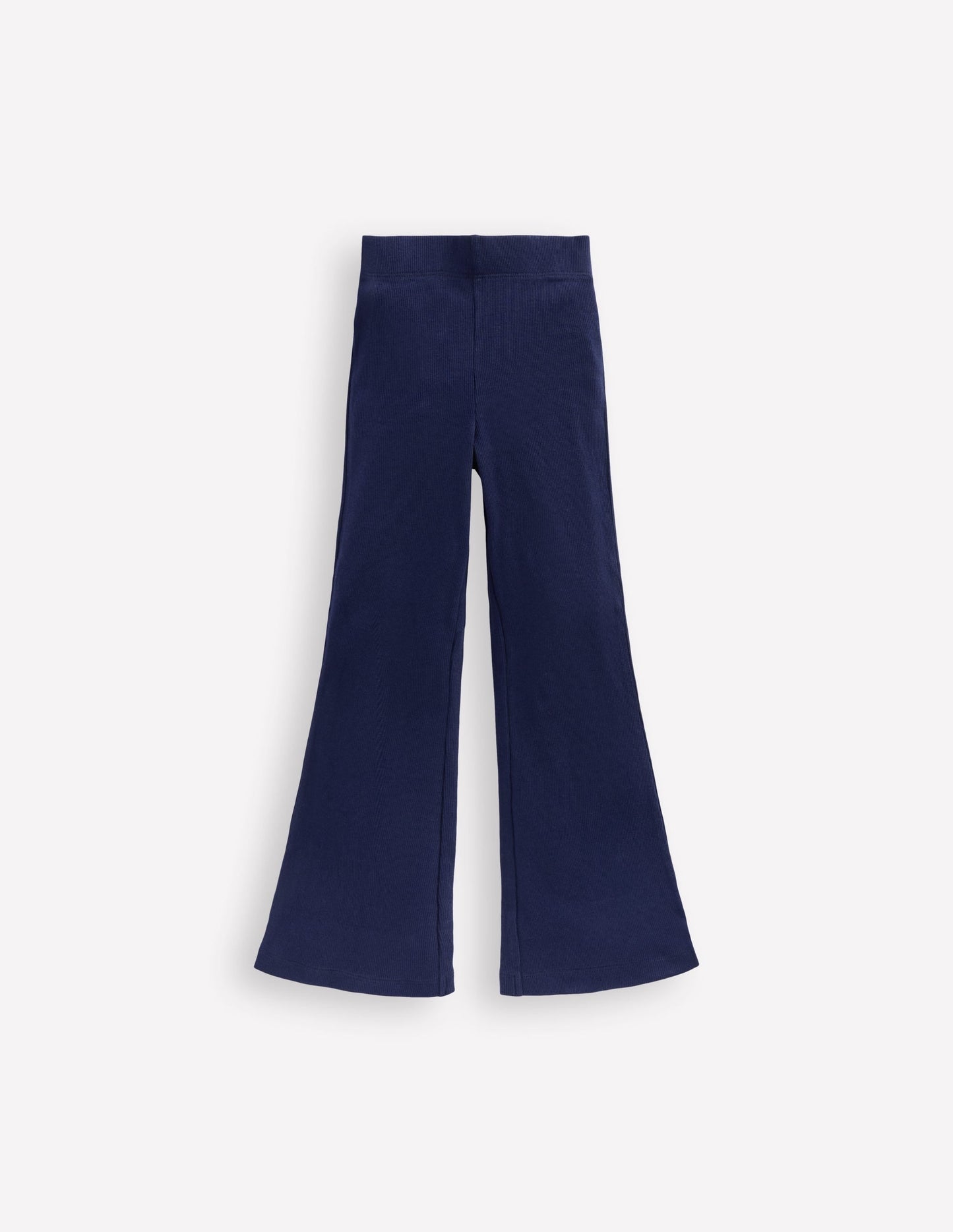 Ribbed Flared Leggings-College Navy
