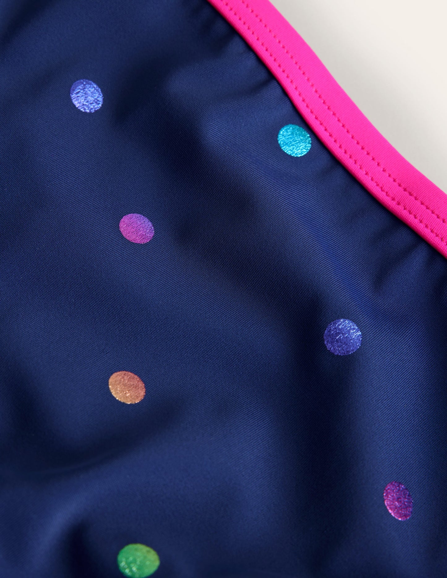Patterned Bikini Bottoms-Rainbow Foil Confetti Spot