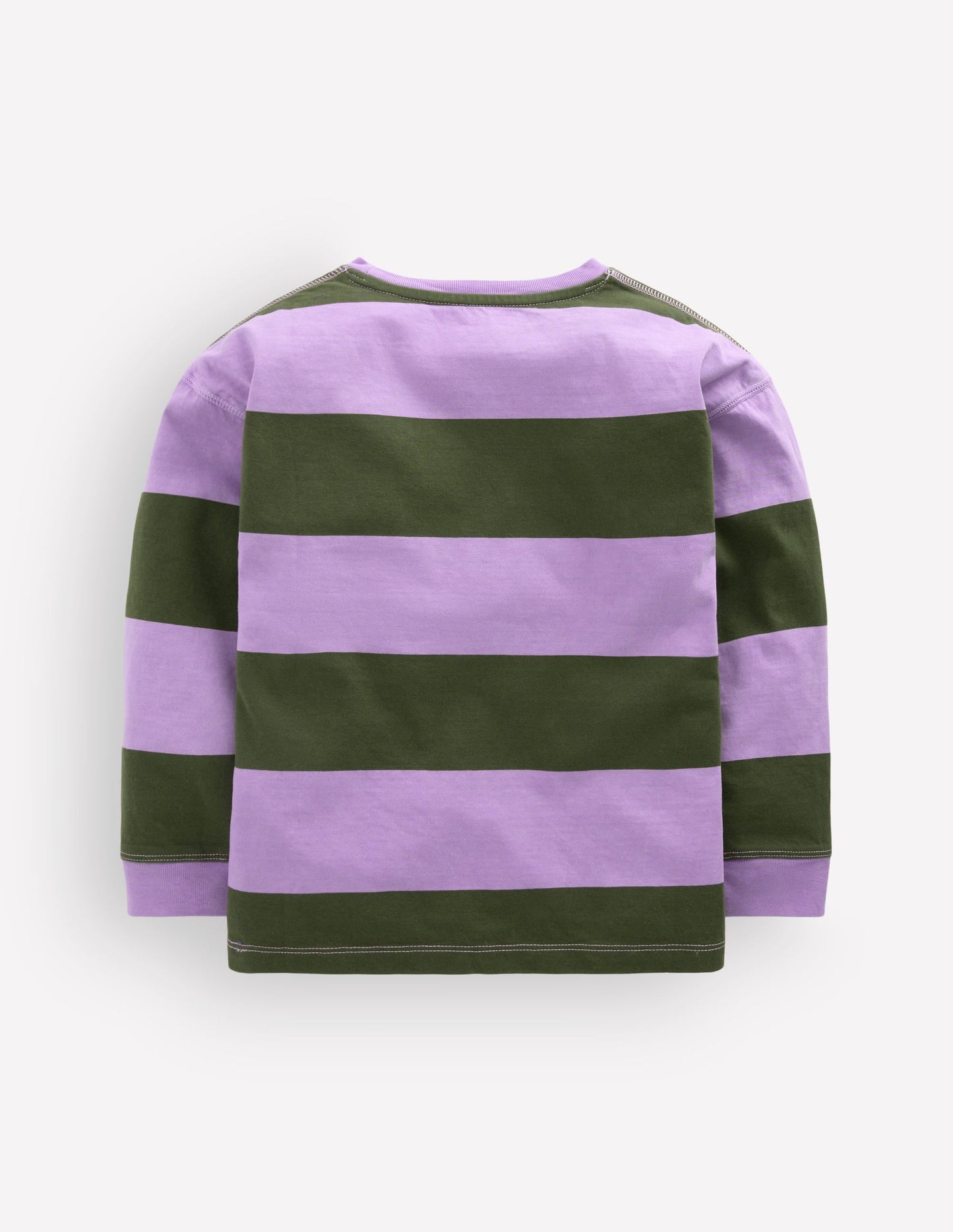 Long Sleeve Garment Dye Tee-Brunswick Green/Floral Purple