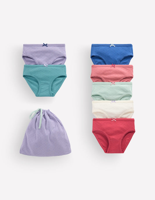 7-pack Pointelle Pants-Multi Colours