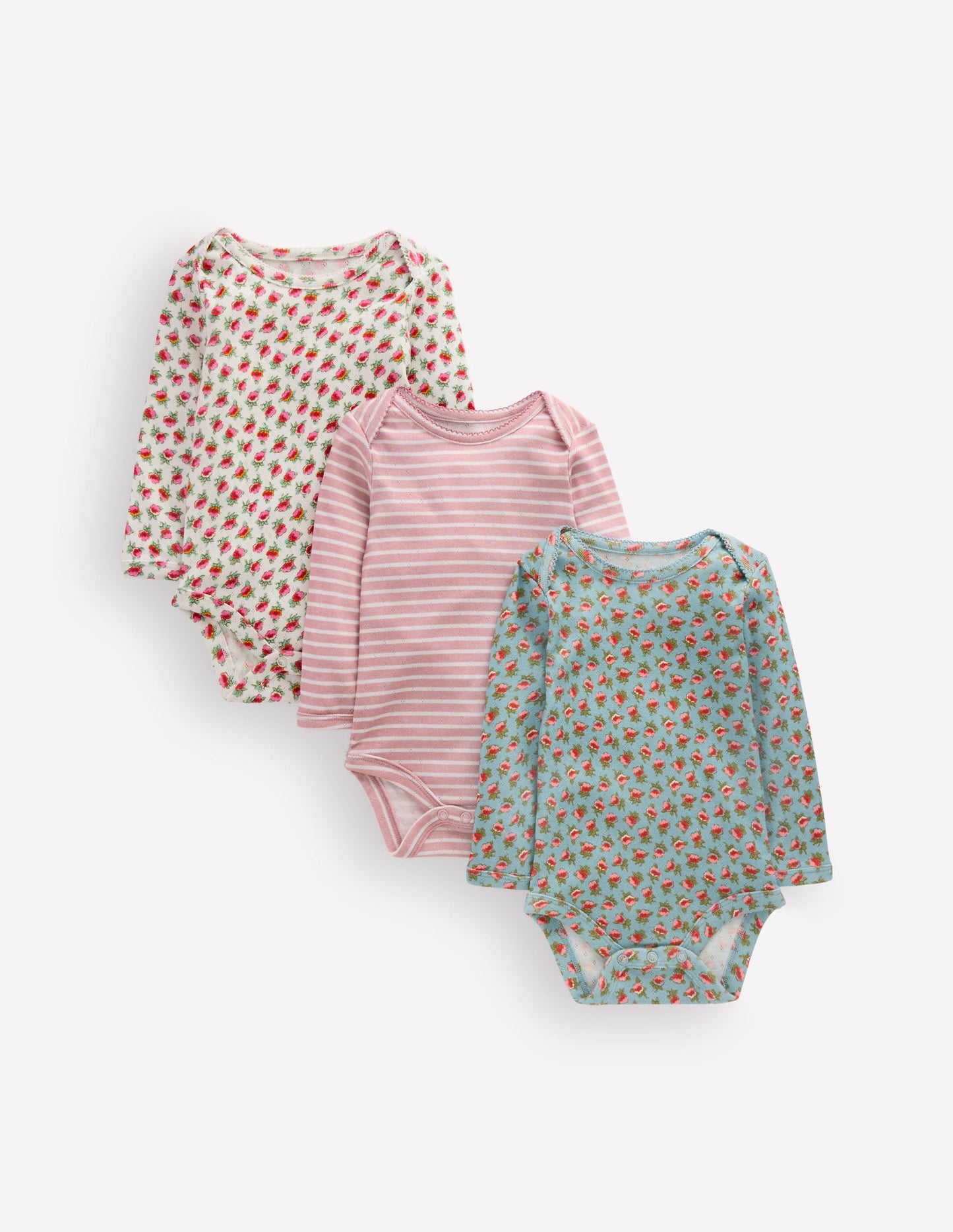 3-pack Pointelle Bodies-Multi Floral