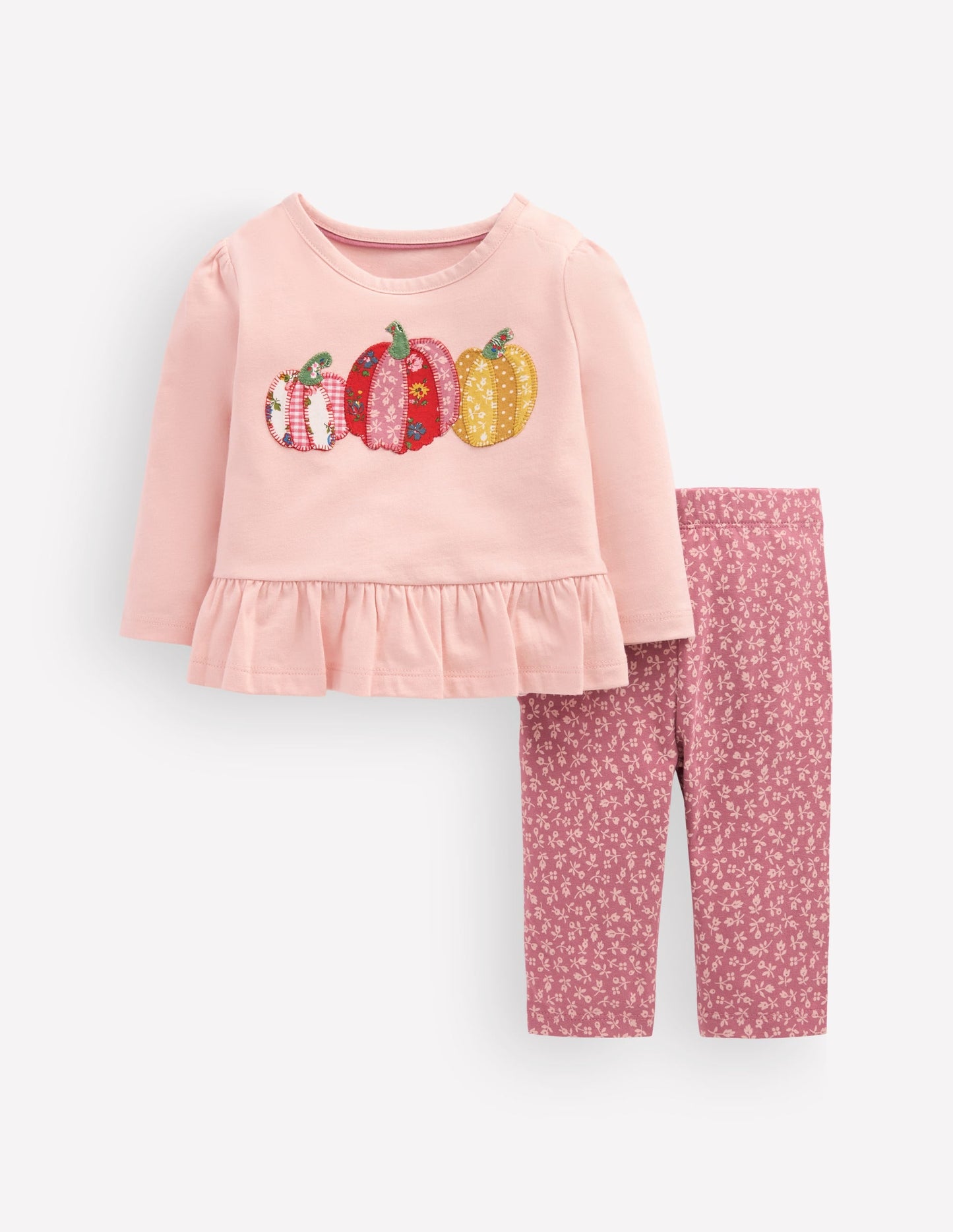 Appliqué Jersey Play Set-Pink Patchwork Pumpkins
