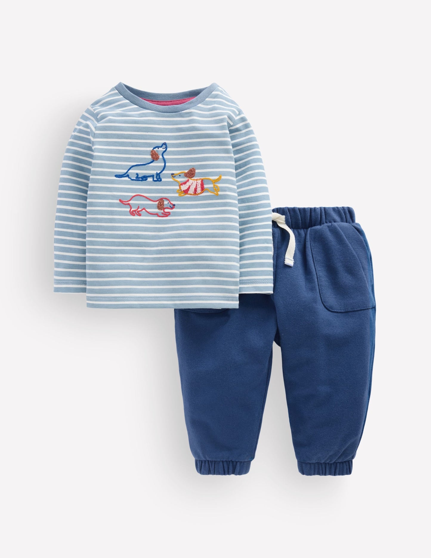 Appliqué Jersey Play Set-Blue Puppy