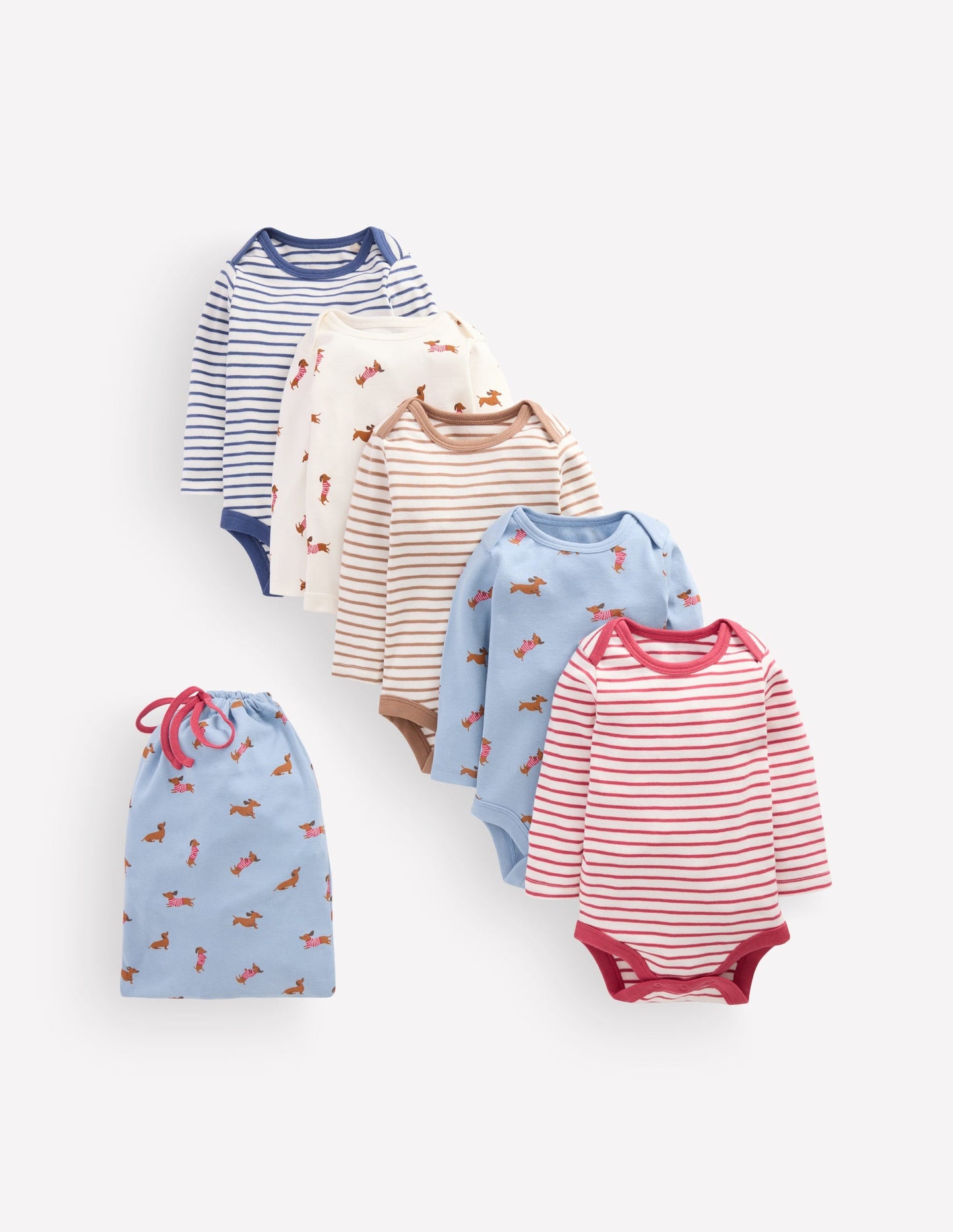 5-pack Cotton Bodies-Blue Multi Dogs
