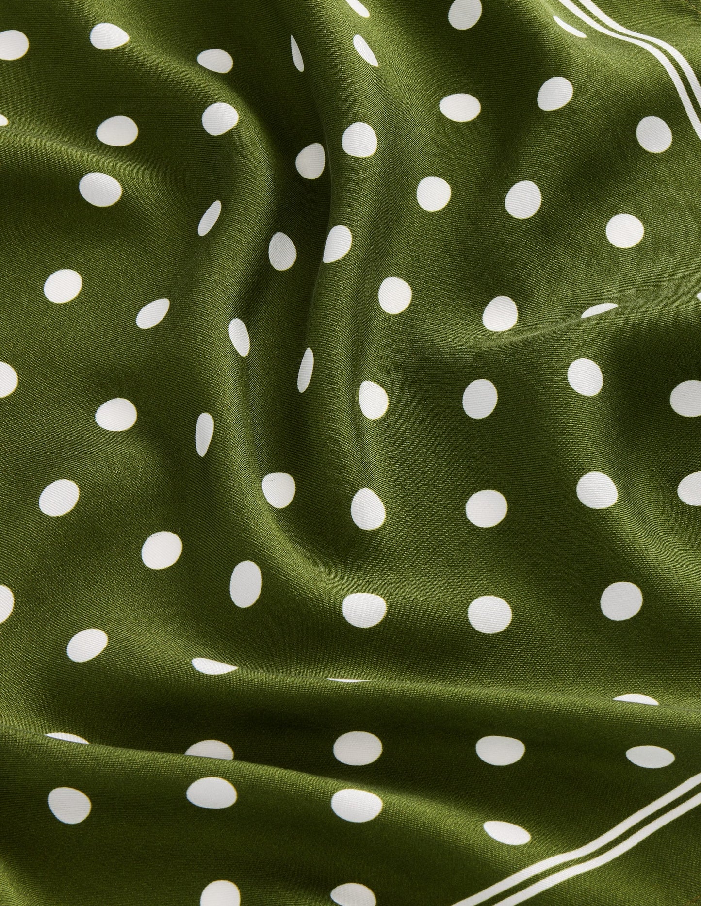 Elisabeth Silk Square Scarf-Chive, Spot
