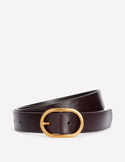 Classic Leather Belt-Oxblood