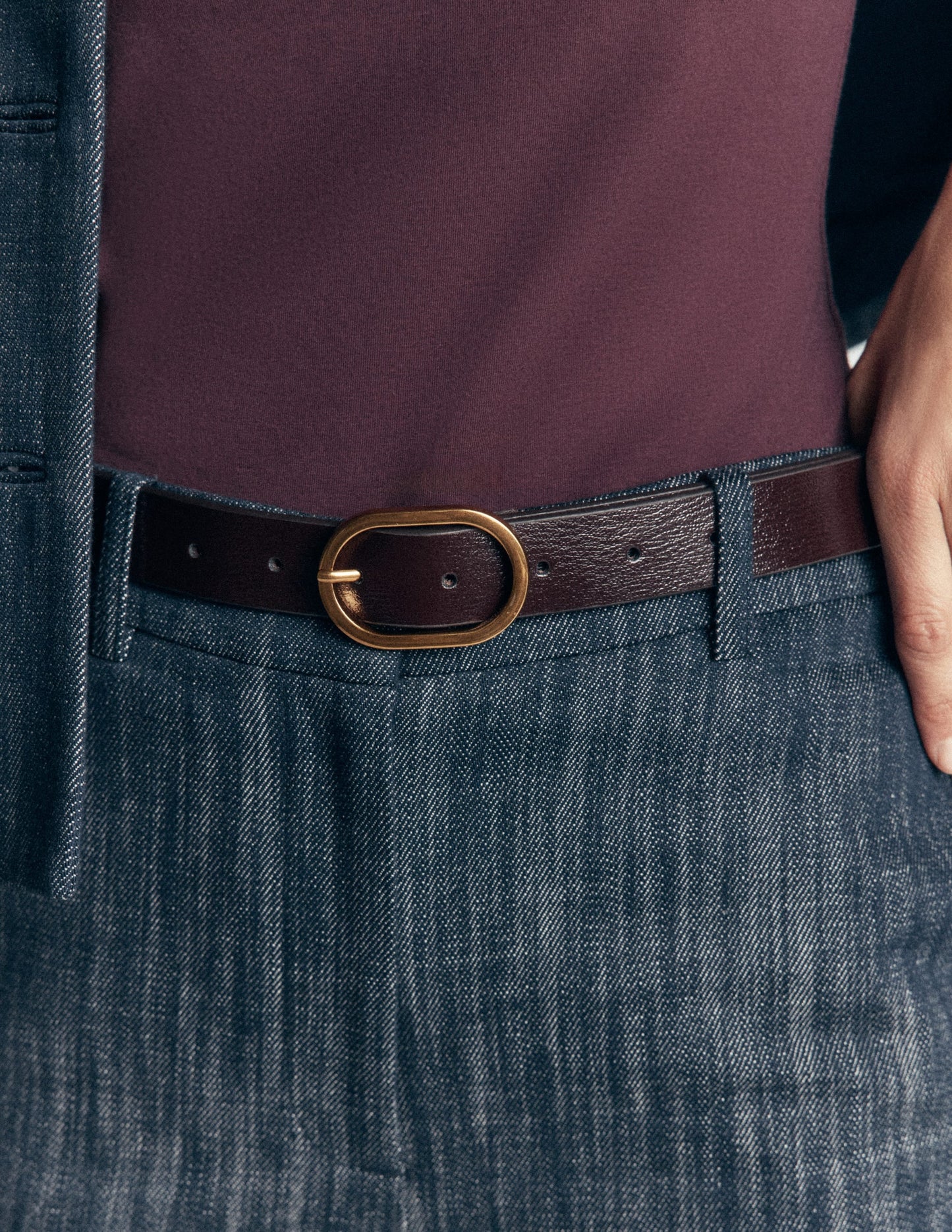 Classic Leather Belt-Oxblood