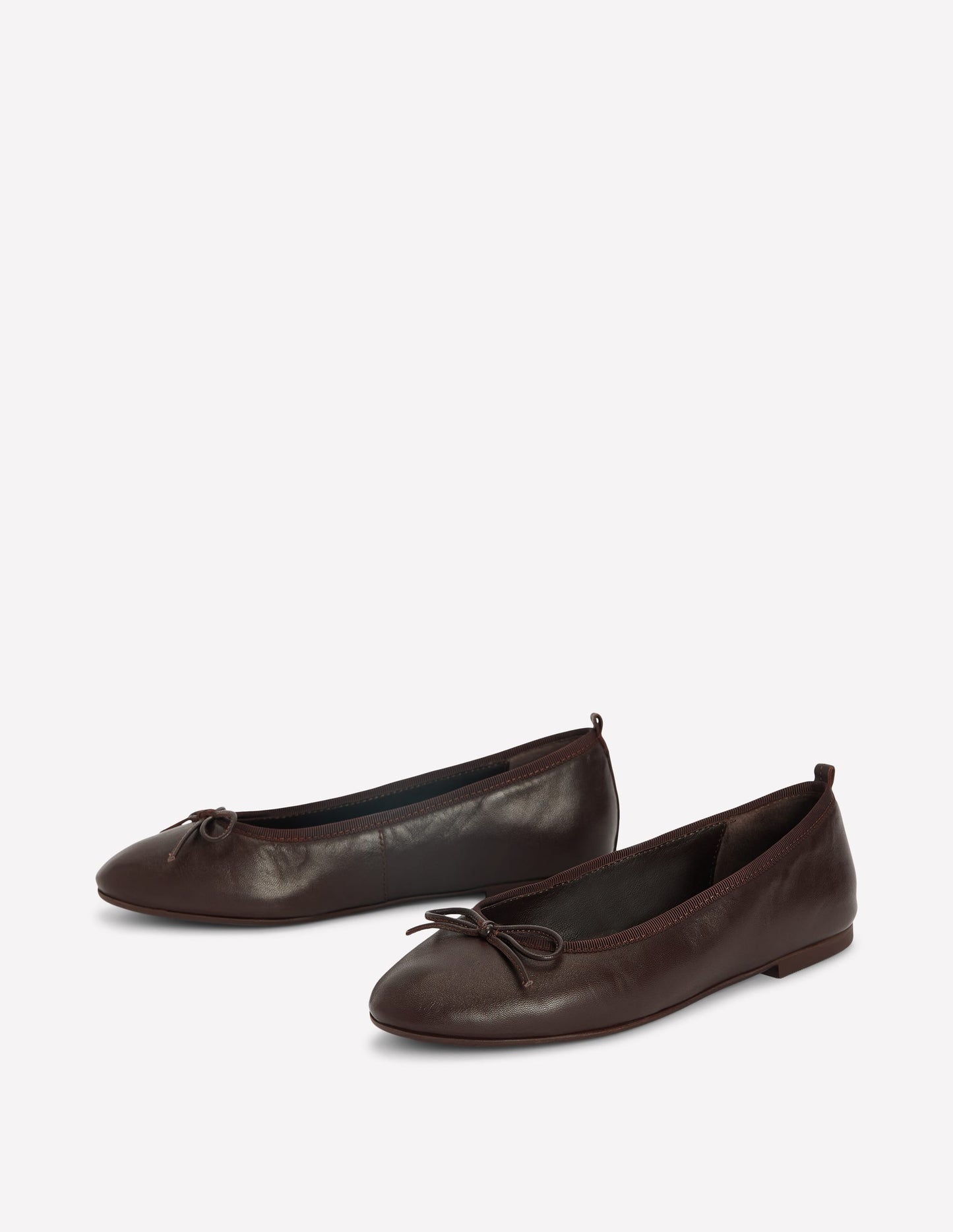 Patti Round Toe Ballet Flats-Bitter Chocolate