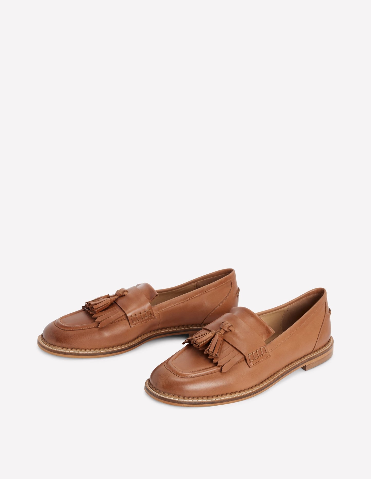 Nya Ghillie Flat Loafers-Tan