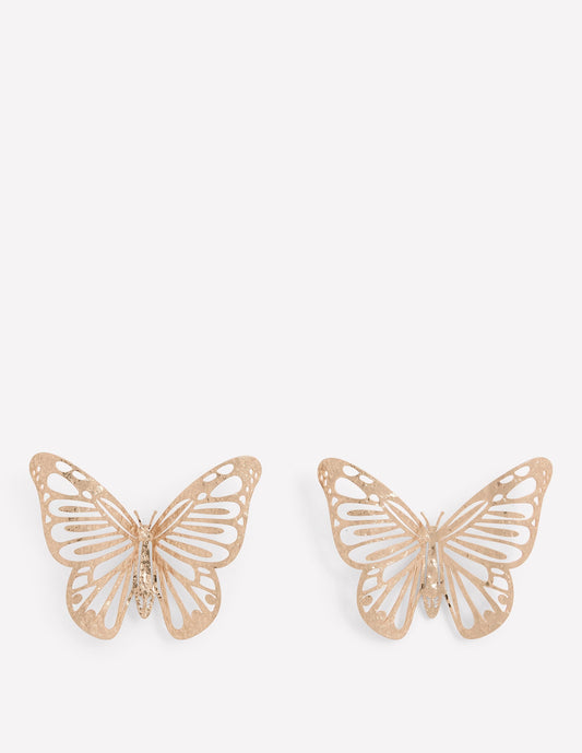 Statement Hammered Studs-Butterfly