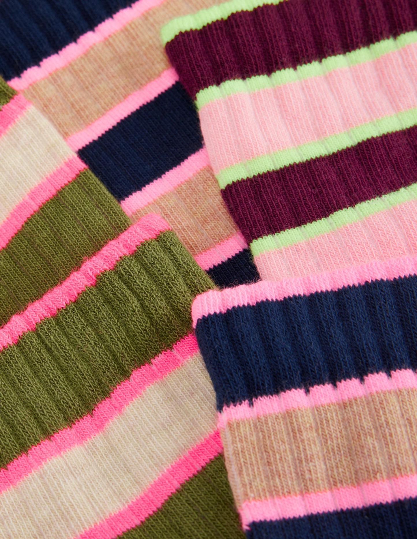 Neon Pop Stripe Socks 3-pack-Neon Stripe