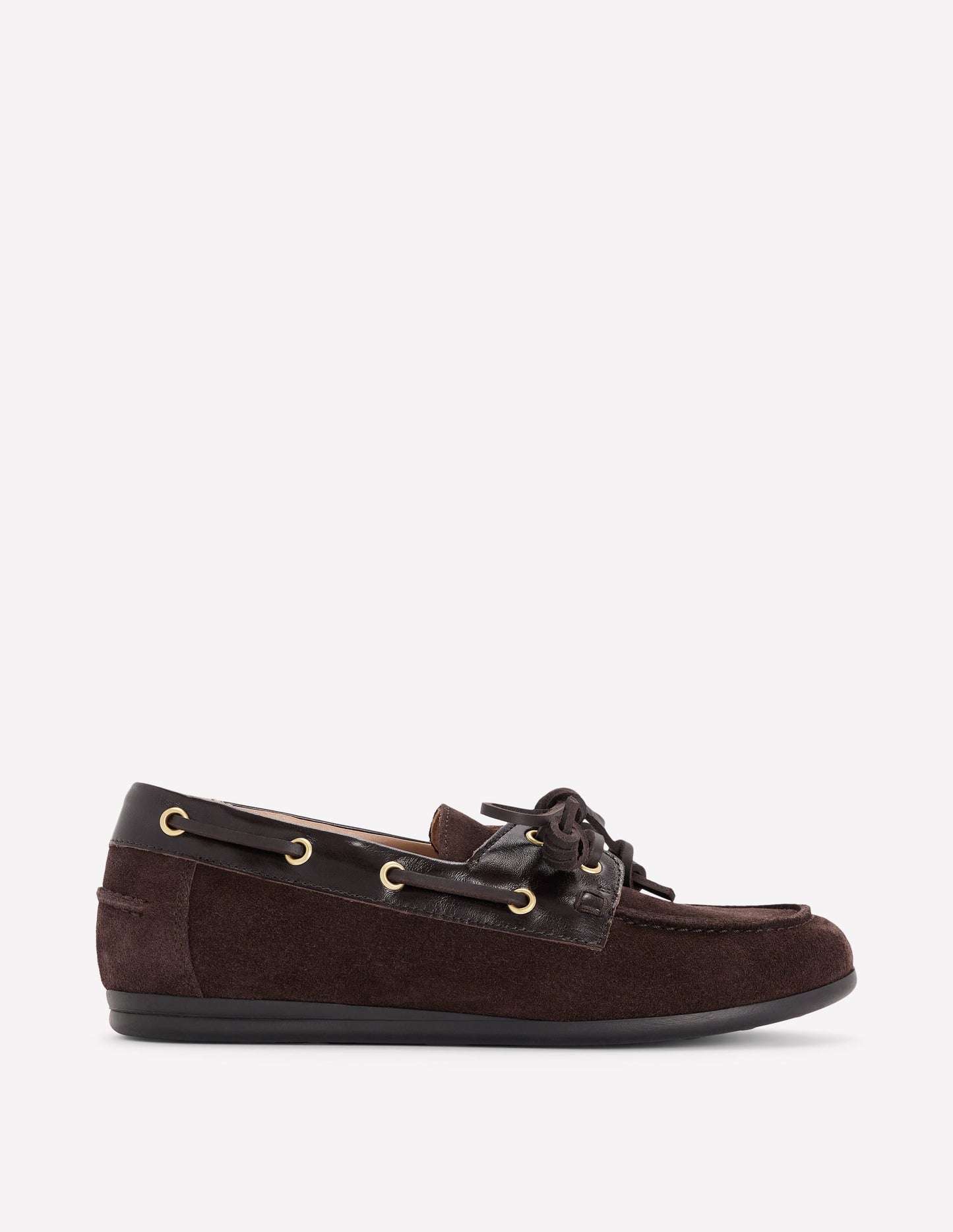 Lace-Up Boat Shoes-Bitter Chocolate