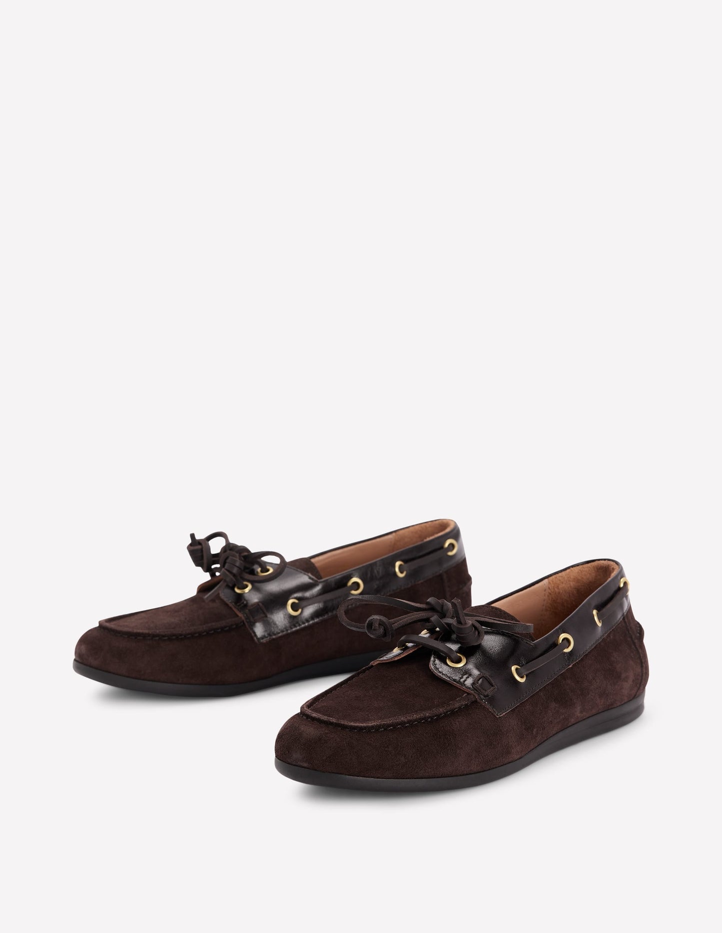 Lace-Up Boat Shoes-Bitter Chocolate