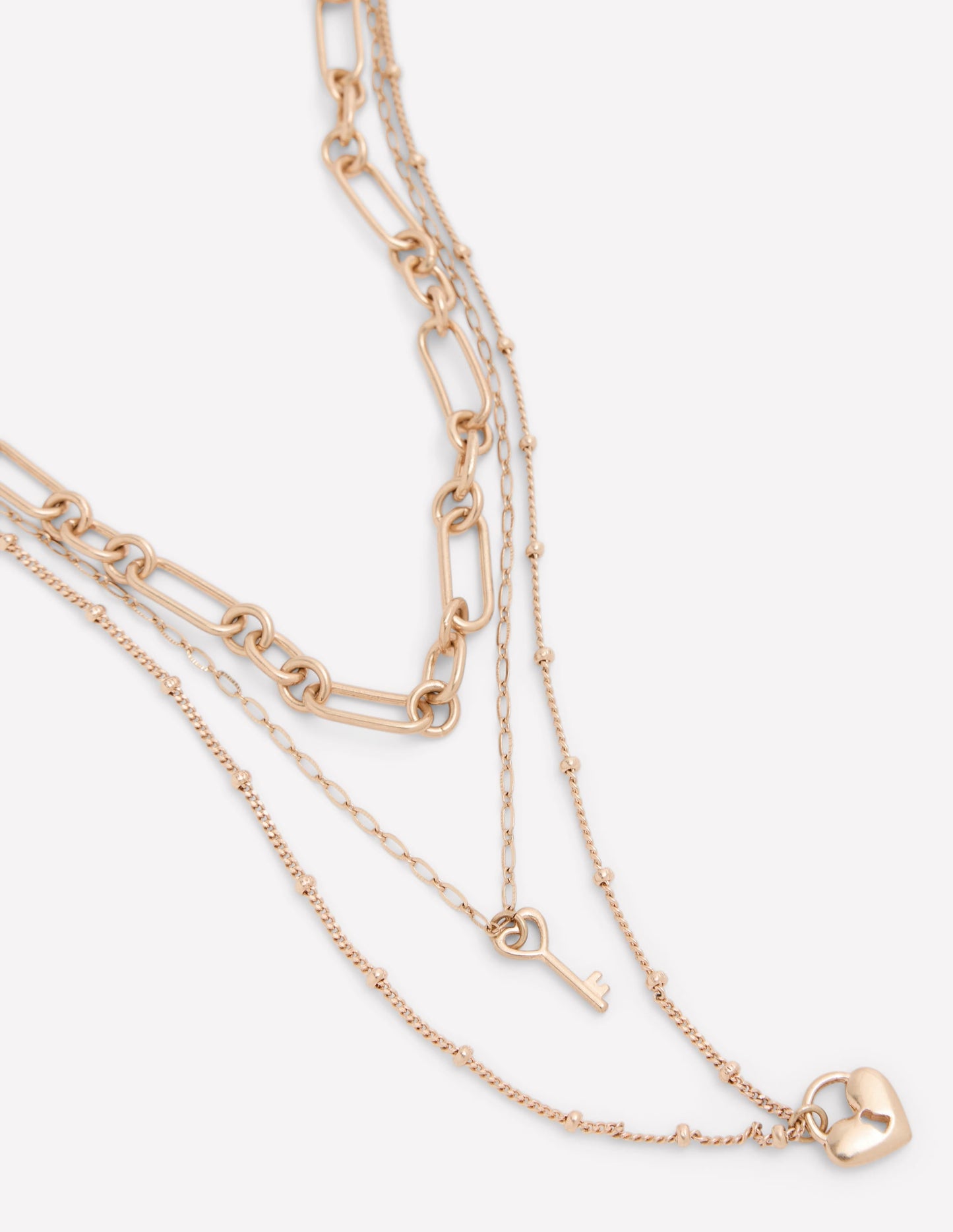 Love Lock Layer Necklace-Gold