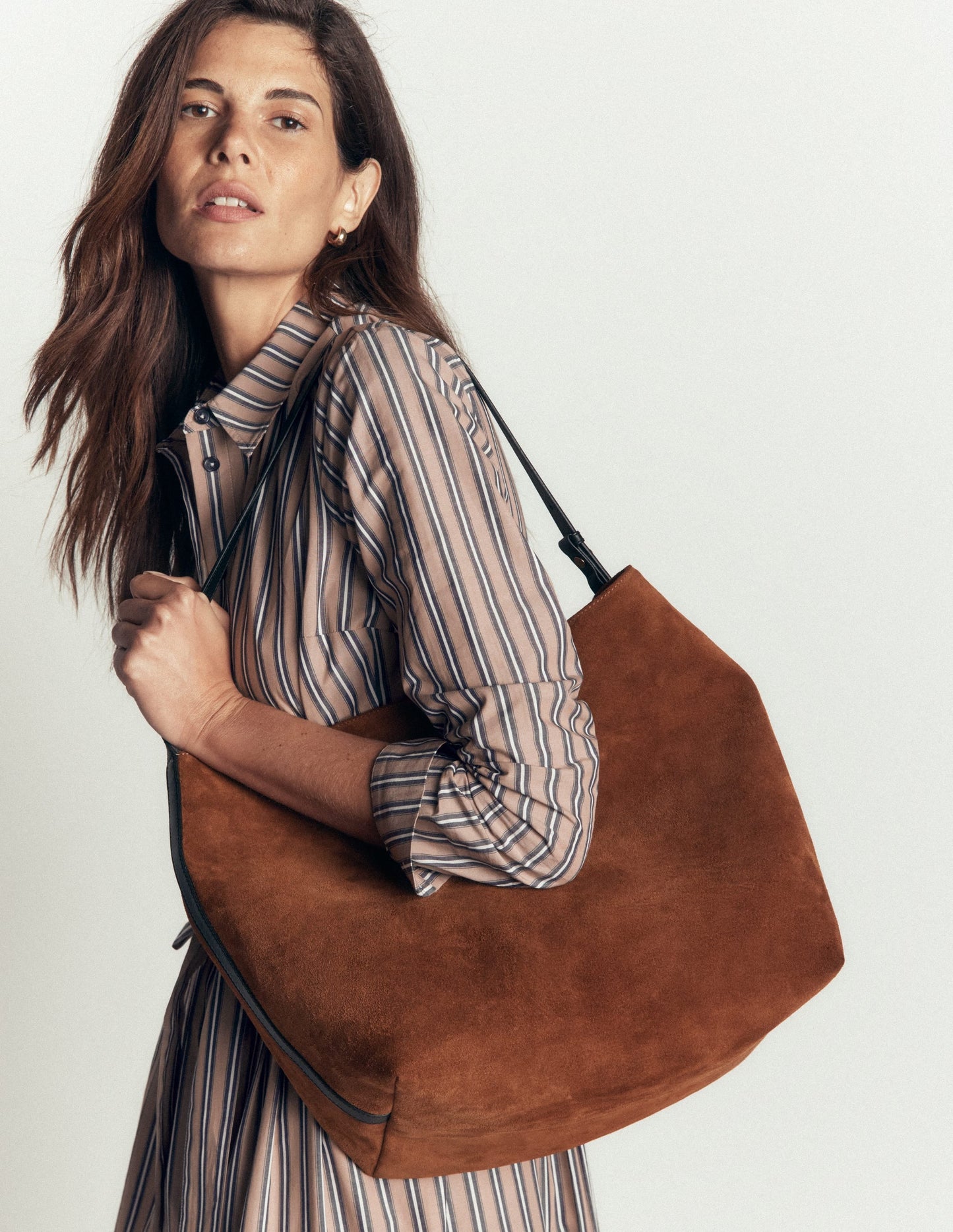 Allegra Medium Slouchy Tote-Tan