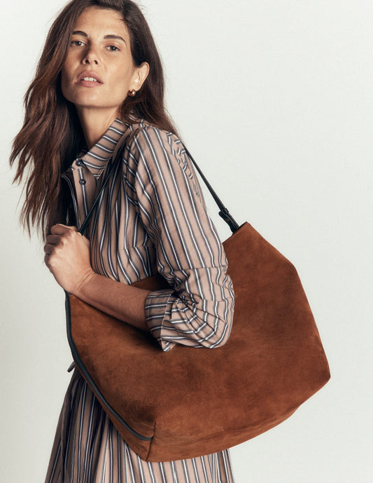 Allegra Medium Slouchy Tote-Tan