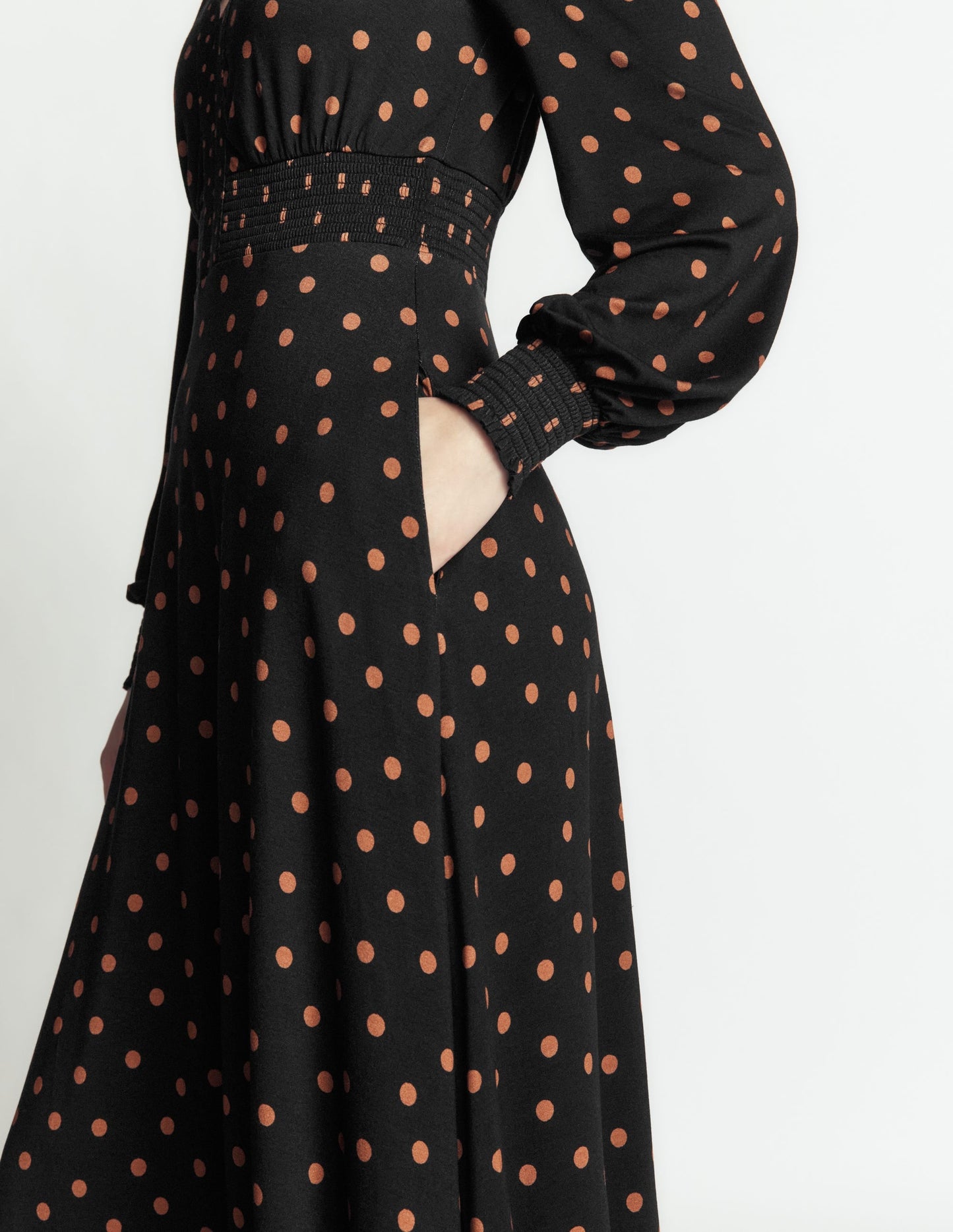 Georgia Jersey Midi Dress-Black, Boden Spot