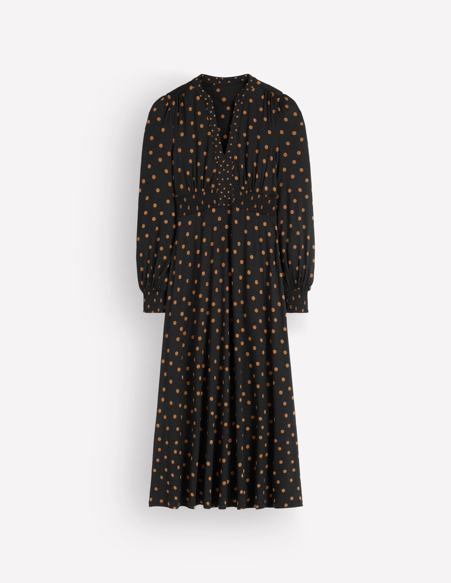 Georgia Jersey Midi Dress-Black, Boden Spot