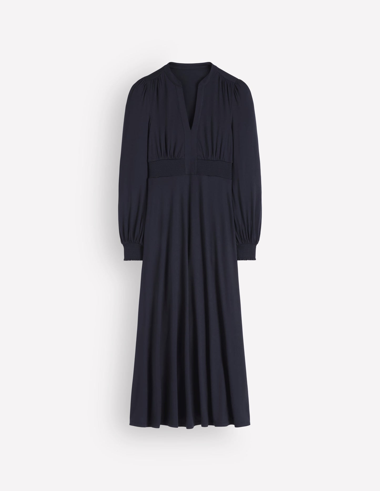 Georgia Jersey Midi Dress-Navy