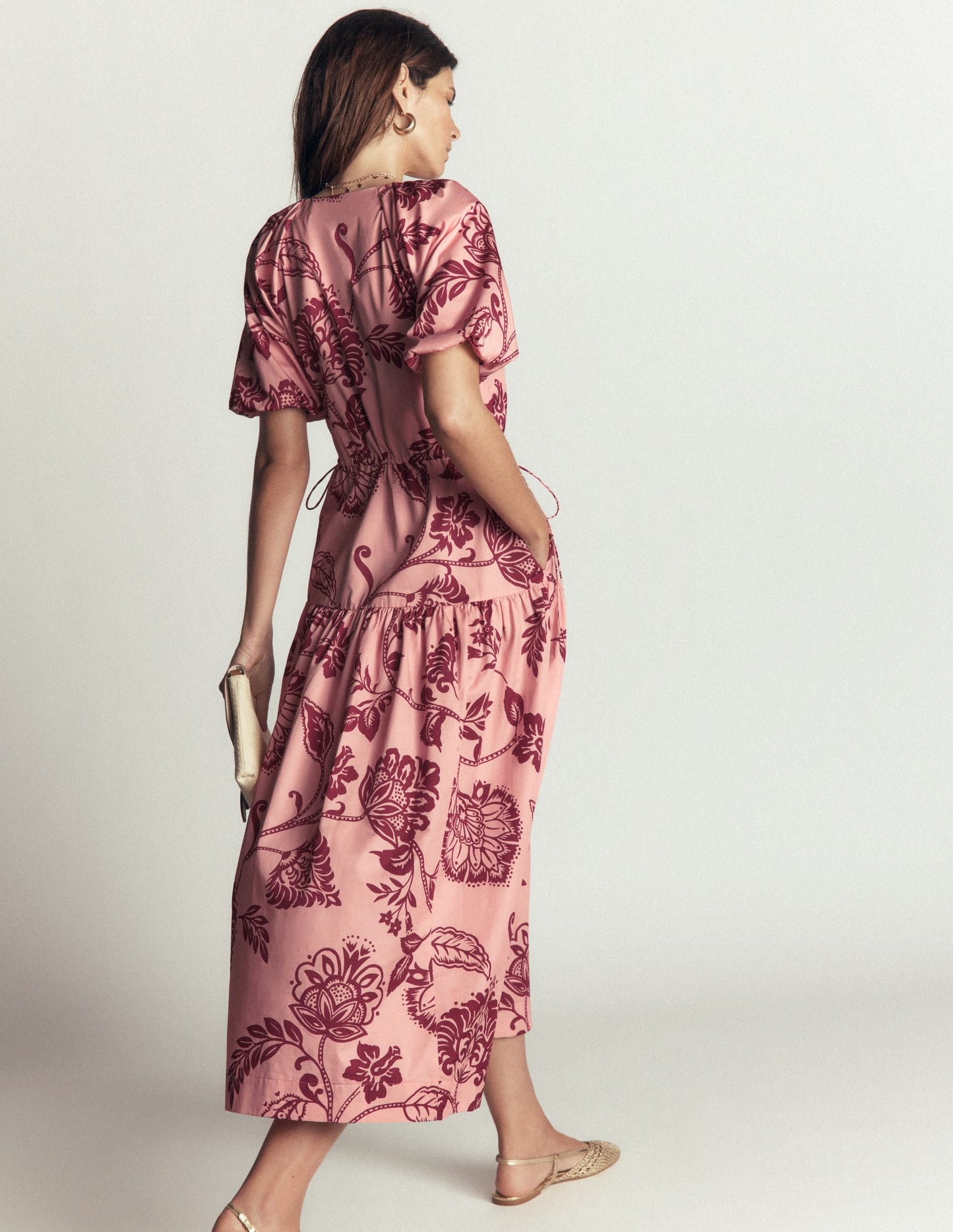 Draw Waist Cotton Dress-Chalk Pink, Planted Meadows