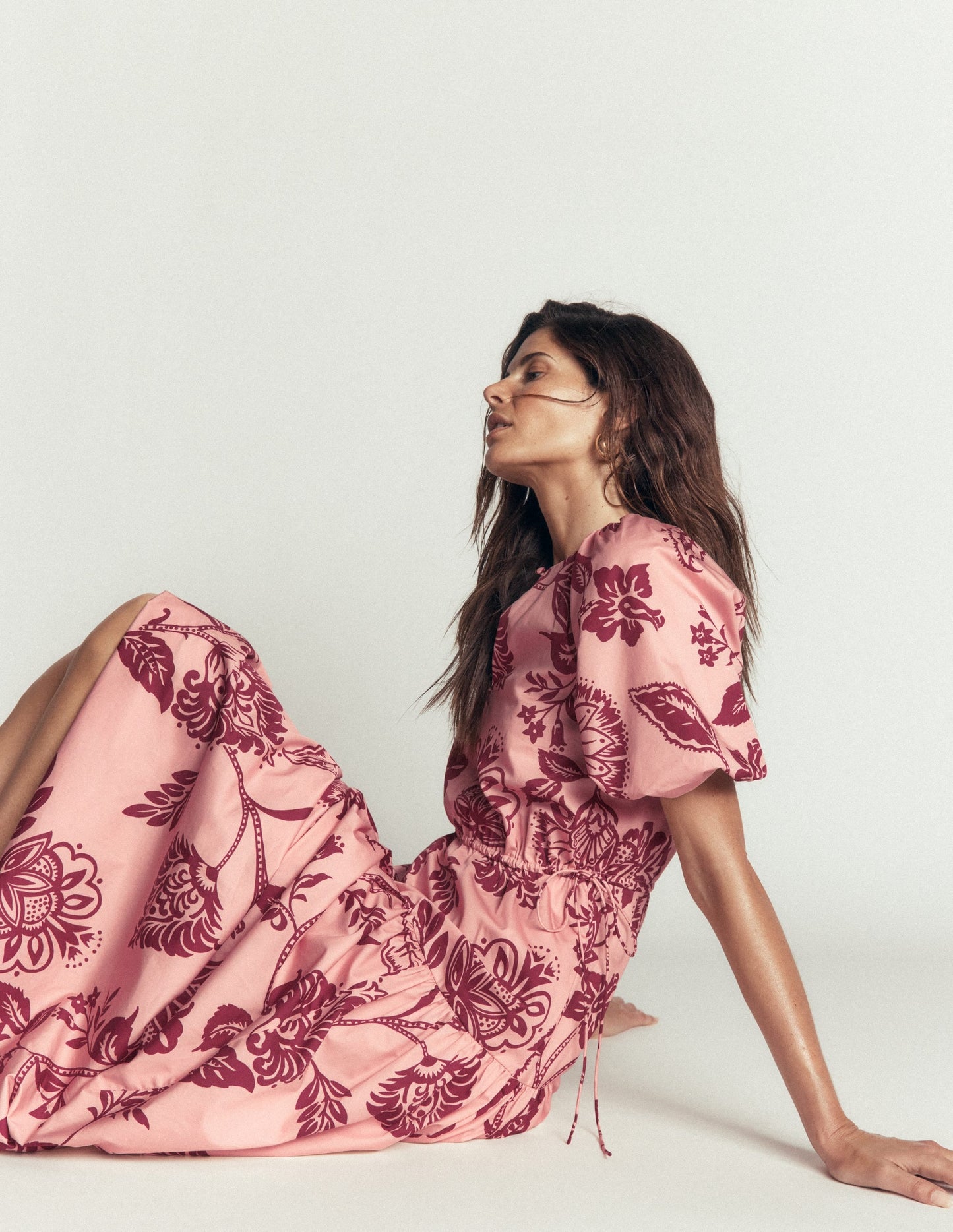 Draw Waist Cotton Dress-Chalk Pink, Planted Meadows