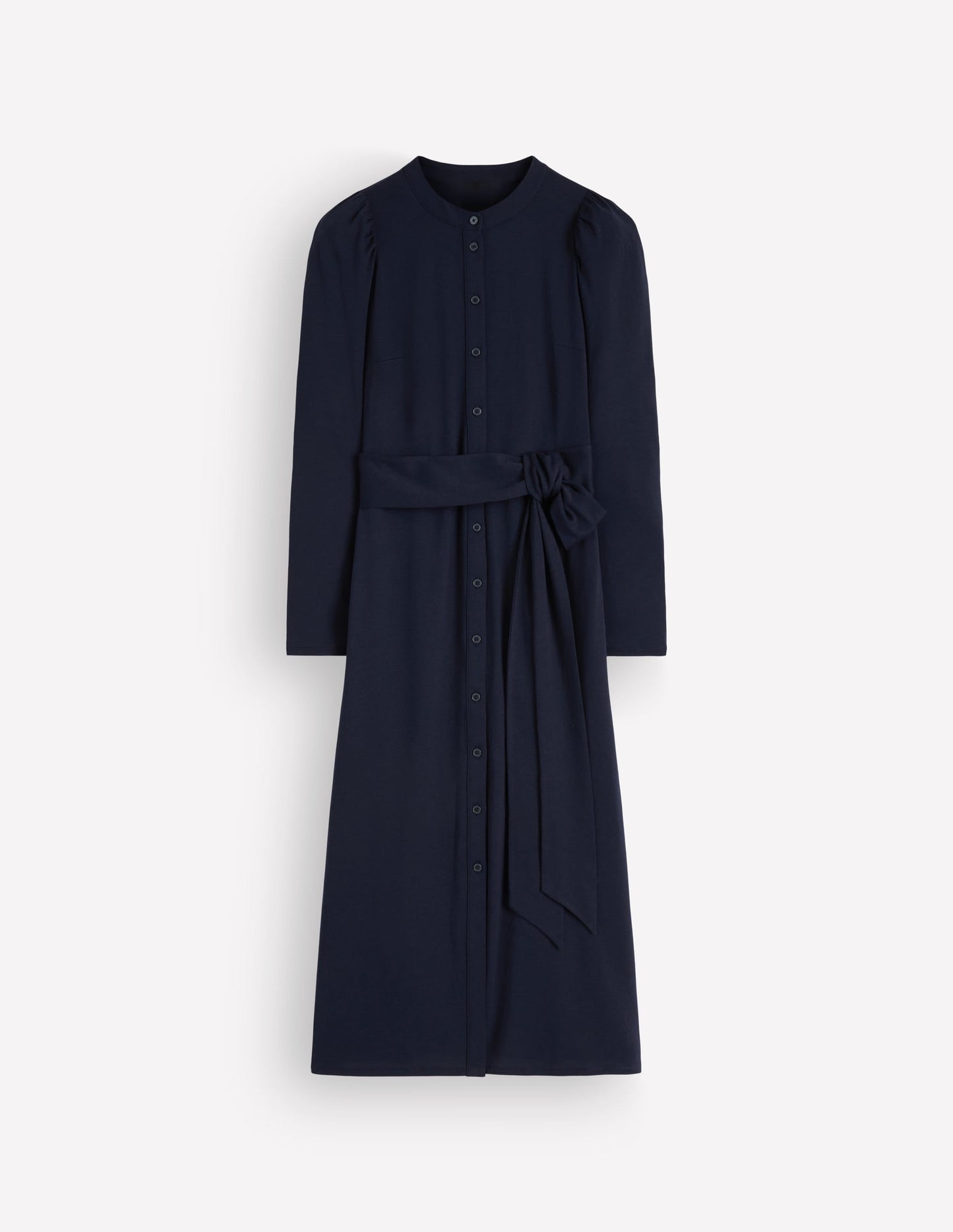 Honor Column Jersey Midi Dress-Navy