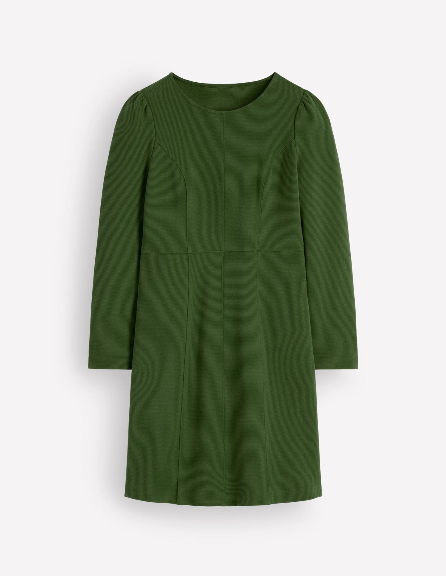 Marla Seamed Ottoman Dress-Green Fir