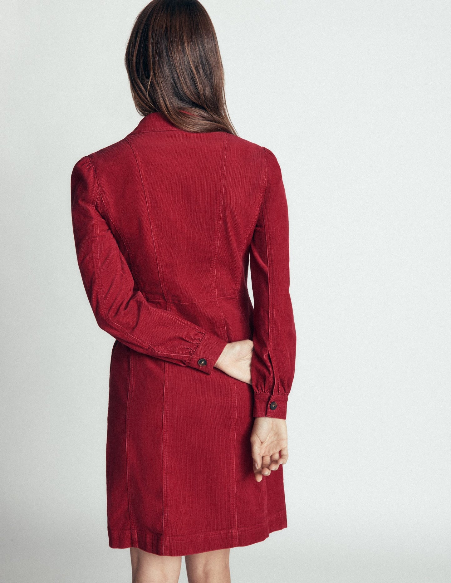 Rhoda Cord Short Dress-Red Earth