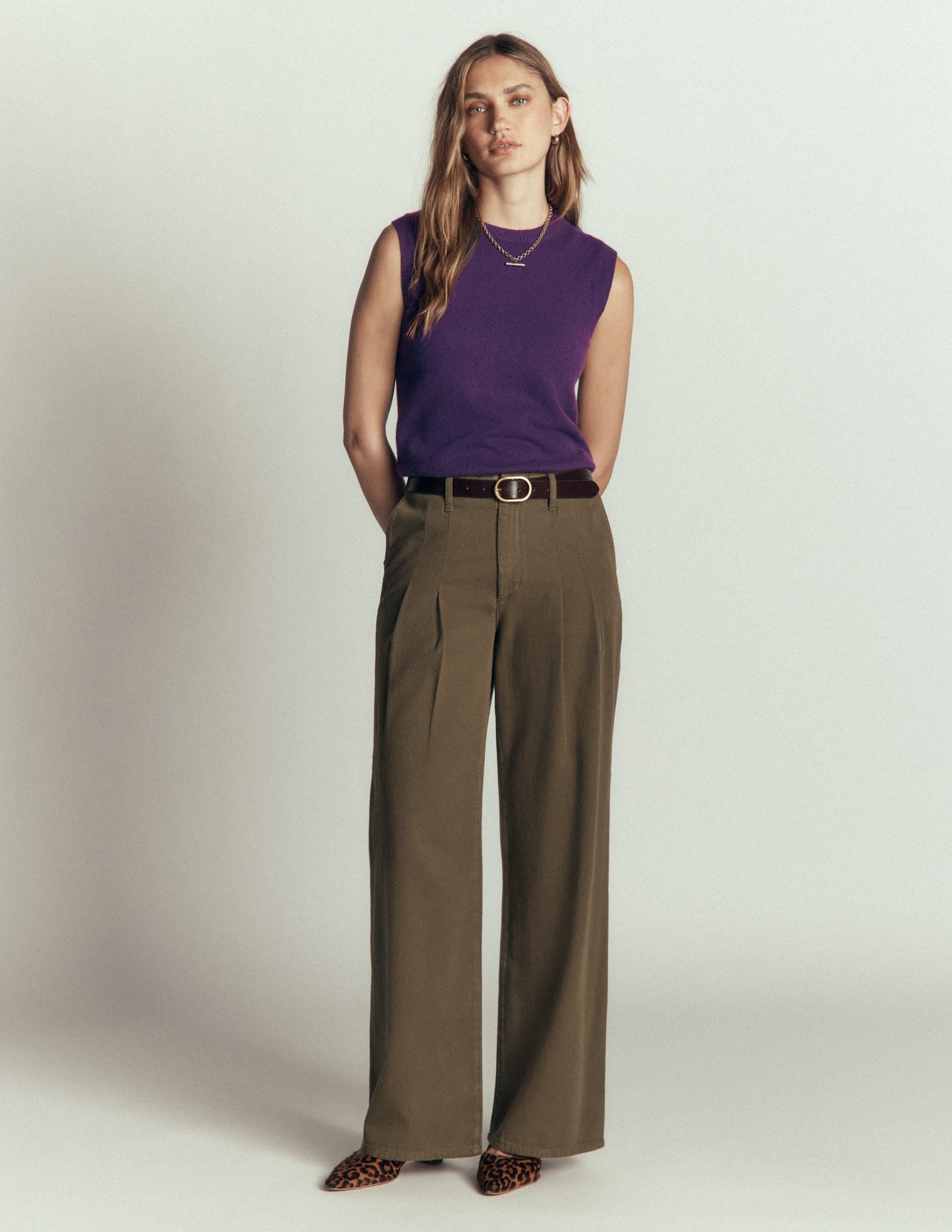 Elsie Cashmere Tank-Deep Grape