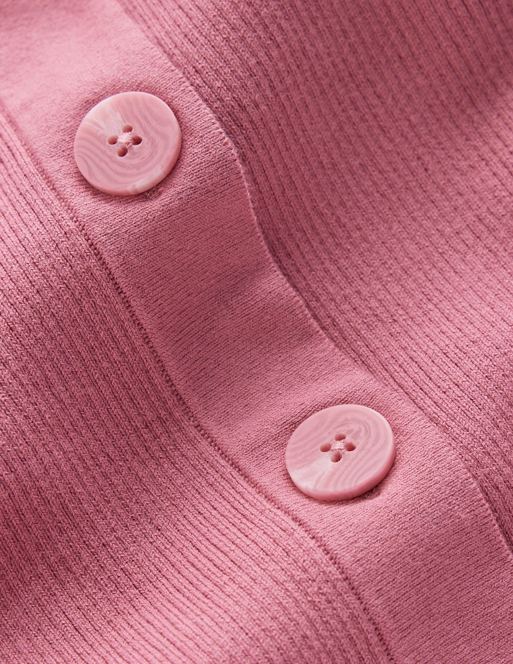Rhianne Cotton Rib Cardigan-Piink Heather