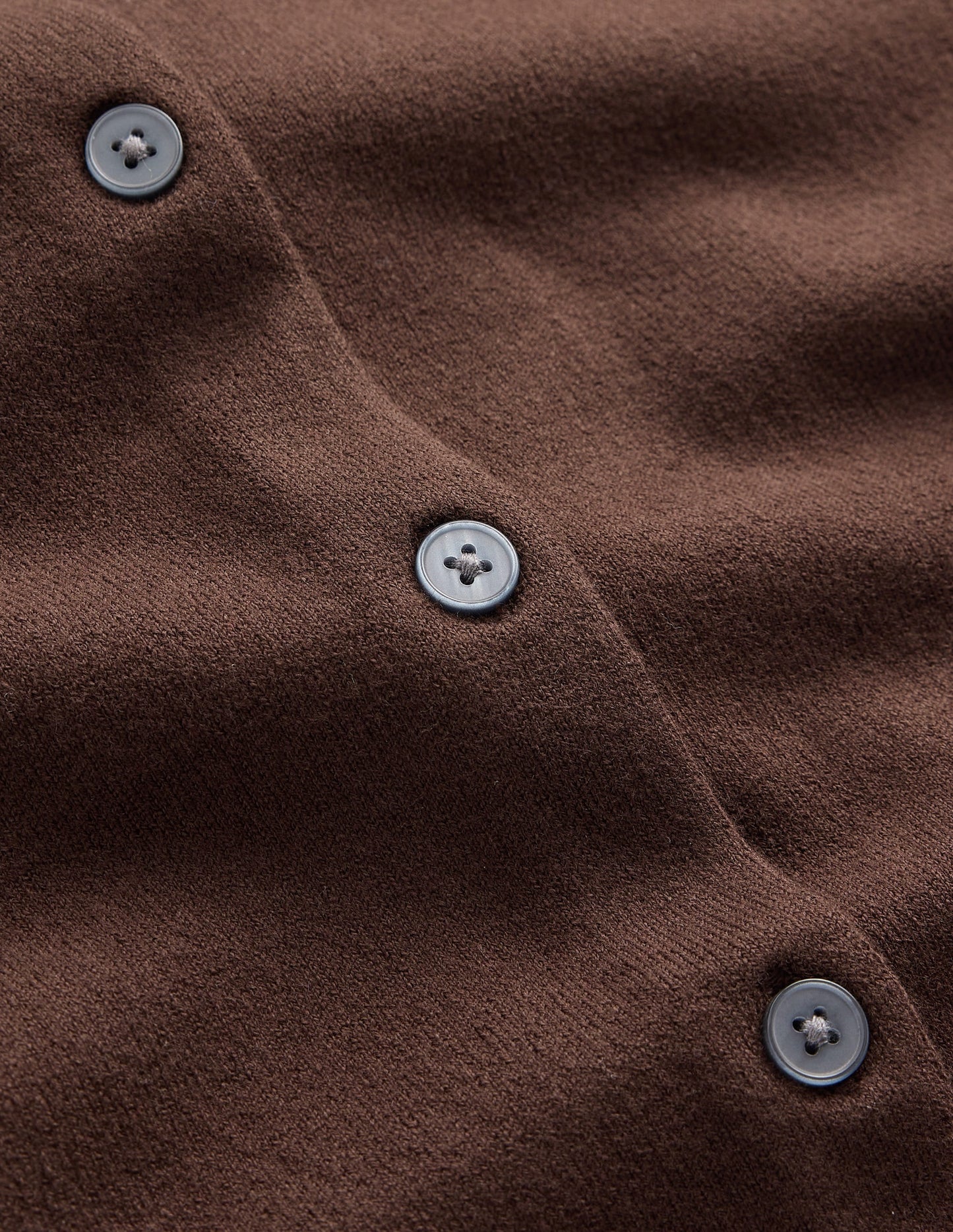 Camilla Cotton Crew Cardigan-Bitter Chocolate
