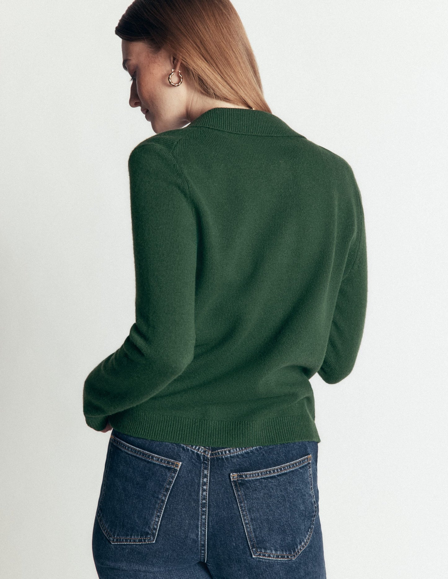 Marianne Merino Wool Jumper-Hunter Green