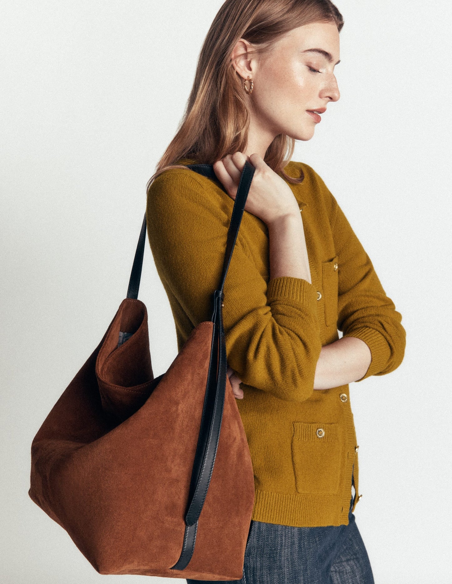 Marianne Merino Wool Cardigan-Spiced Chai