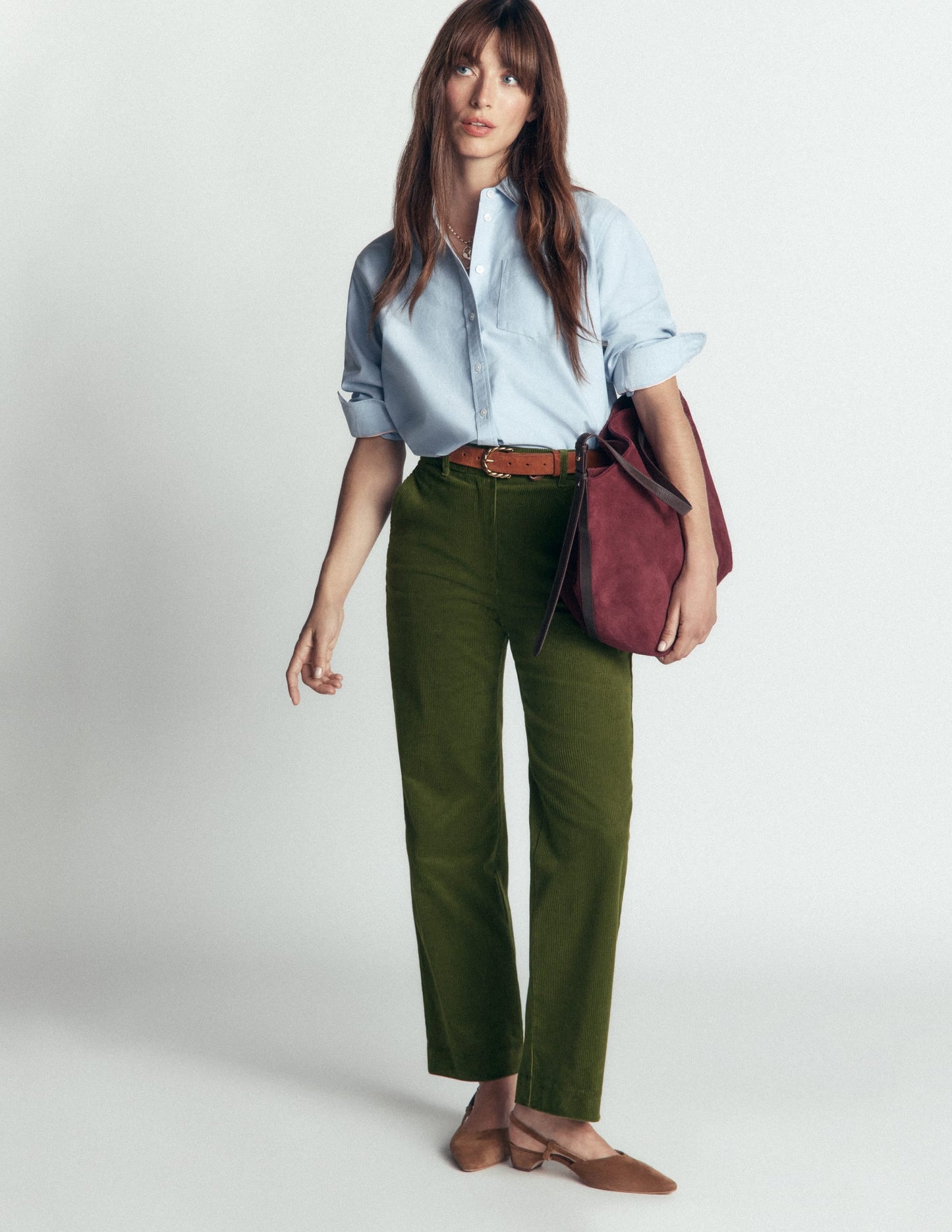 Canonbury Cord Trousers-Forest Green
