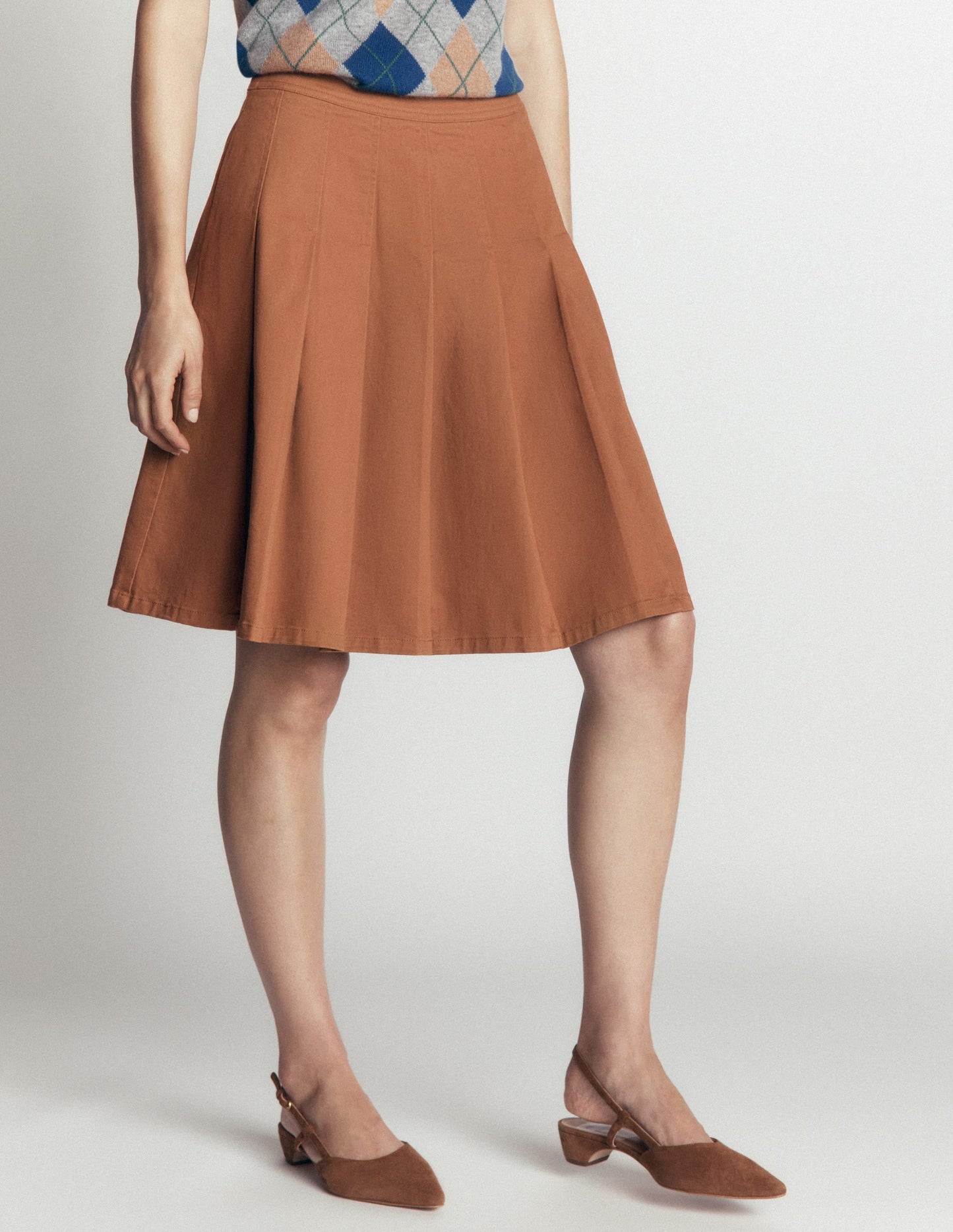 Aya Cotton Skirt-Ginger