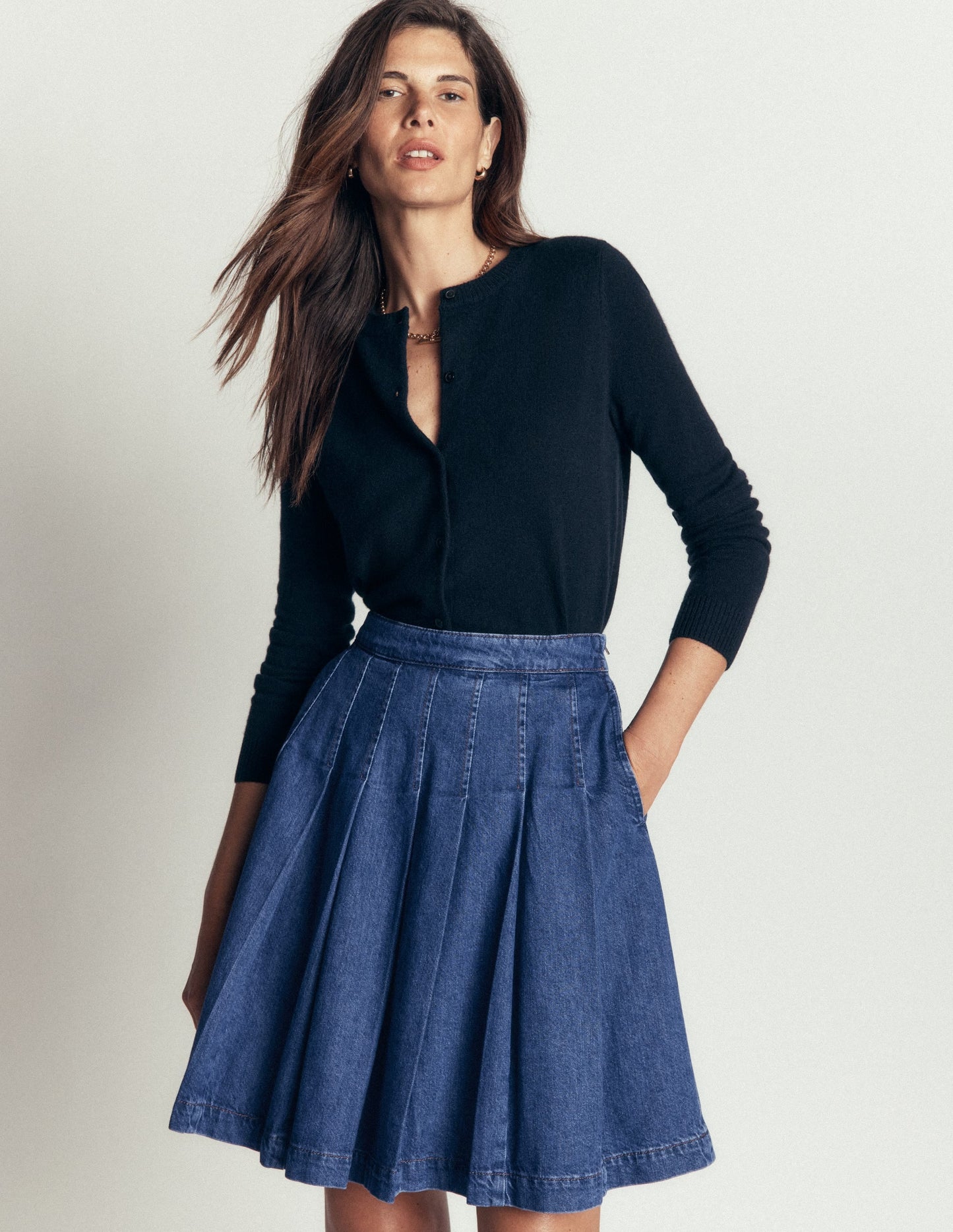 Aya Denim Skirt-Mid Vintage