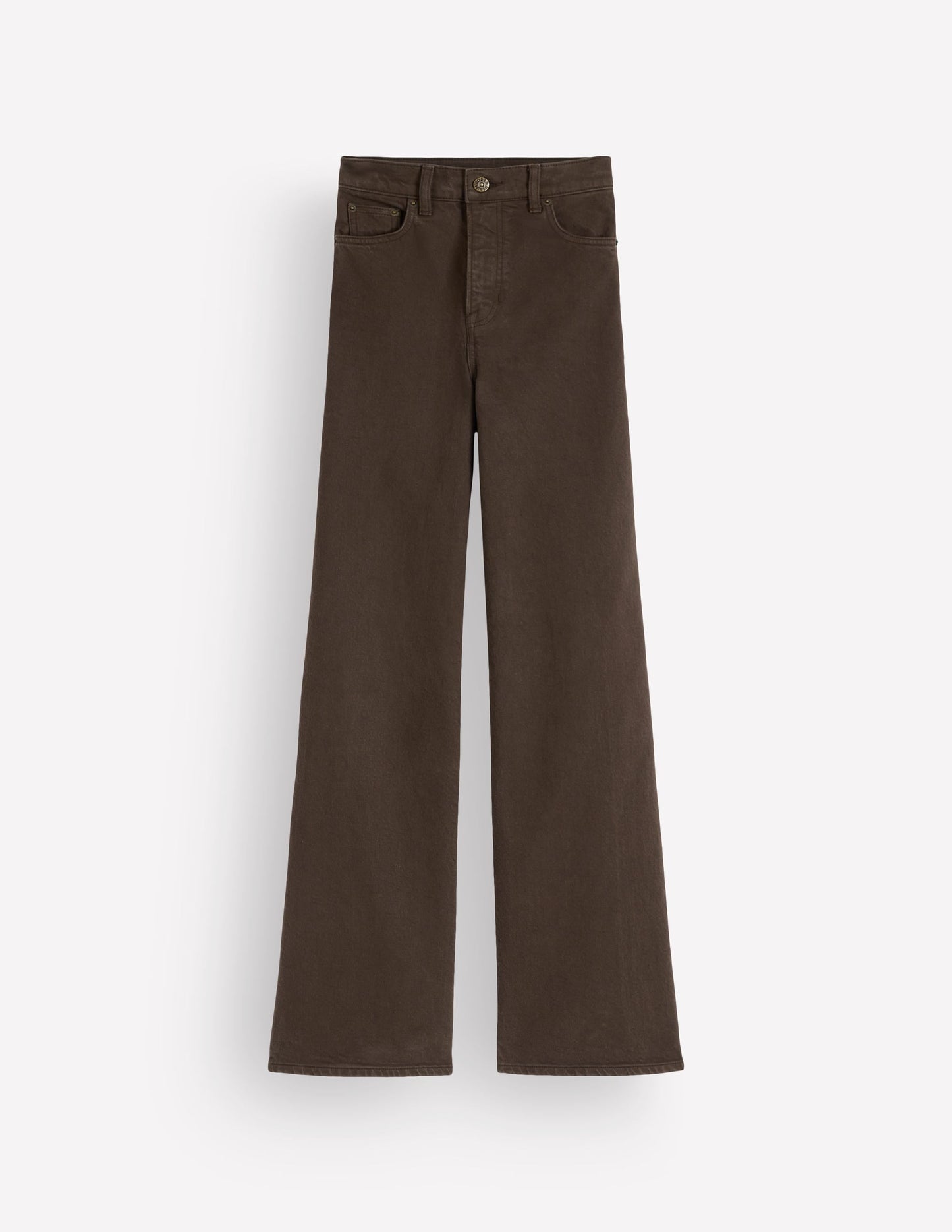 High Rise Wide Leg Jeans-Dark Chocolate