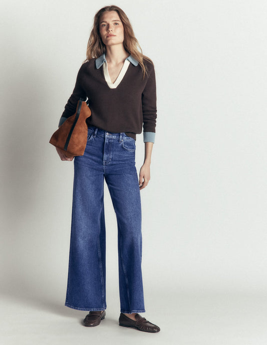 High Rise Wide Leg Jeans-Mid Vintage