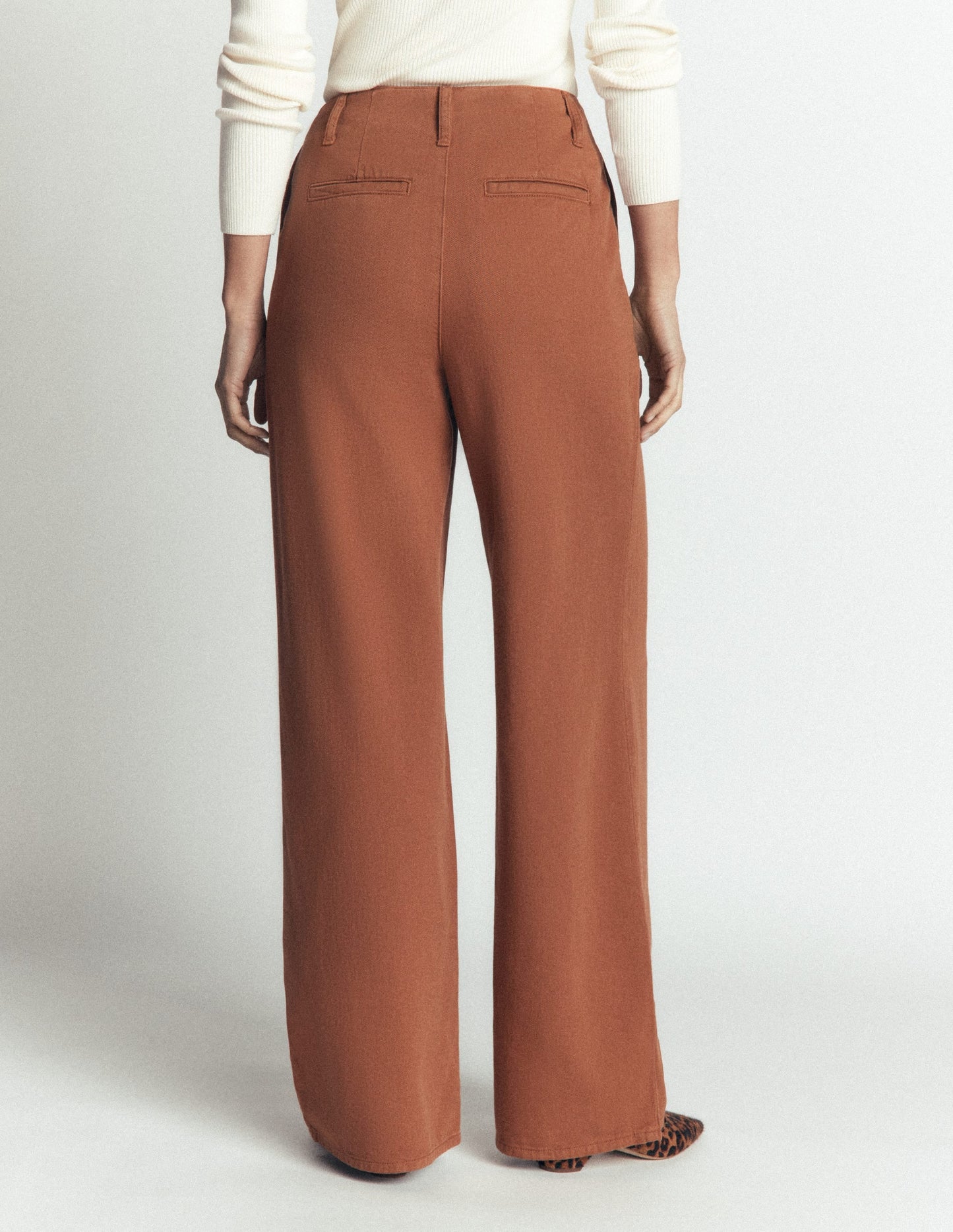 Mayfair Pleat Detail Trousers-Burnt Orange