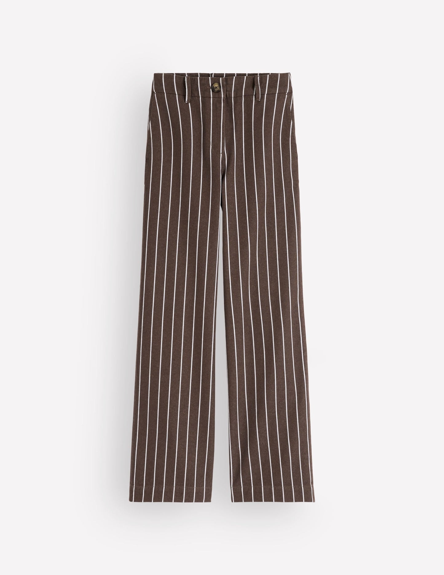 Belgravia Twill Trousers-Brown Stripe