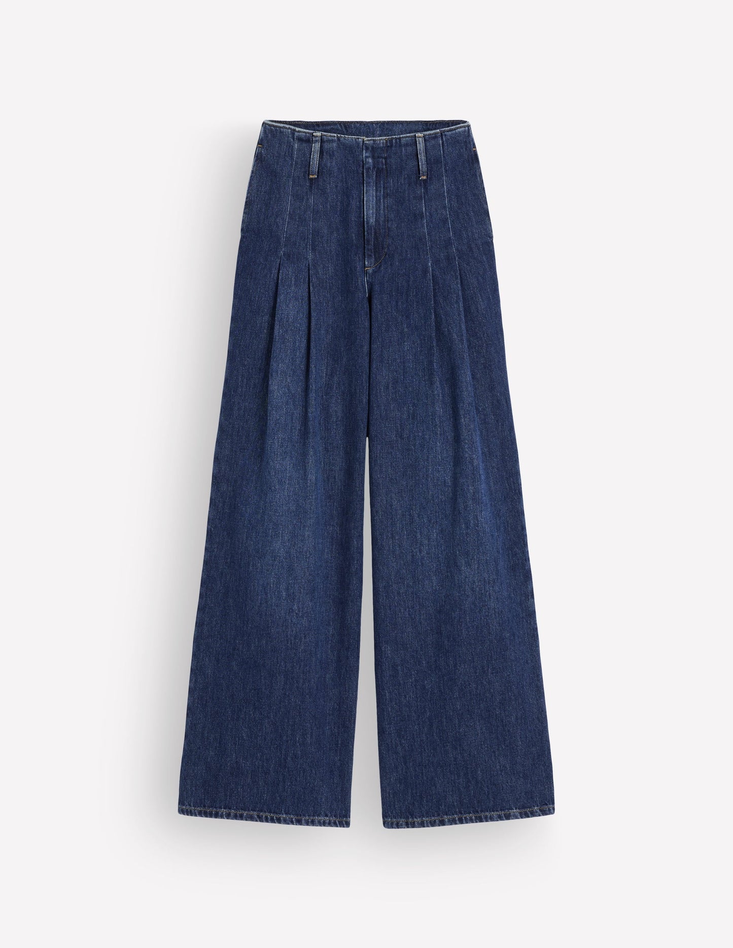 Mayfair Wide Leg Pleat Jeans-Mid Vintage