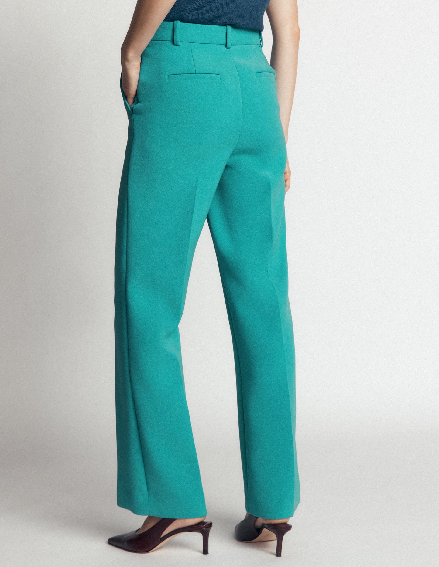 Fitzrovia Tailored Trousers-Glaze Blue