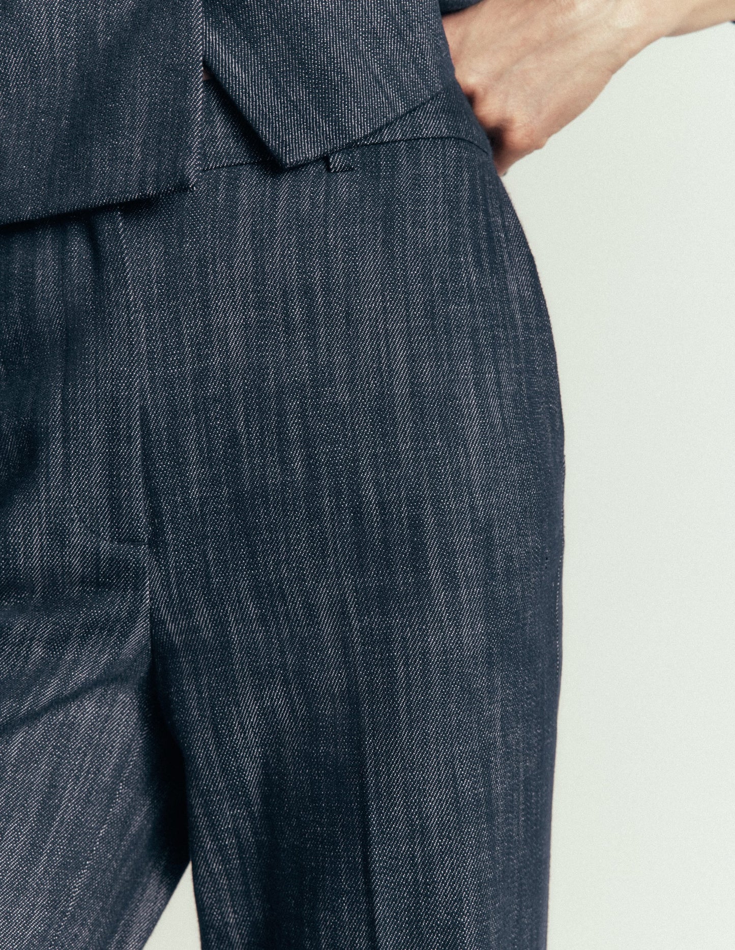 Canonbury Twill 7/8 Trousers-Indigo