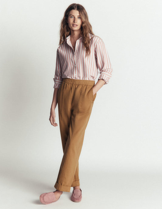 Mid Rise Straight Leg Trousers-Neutral