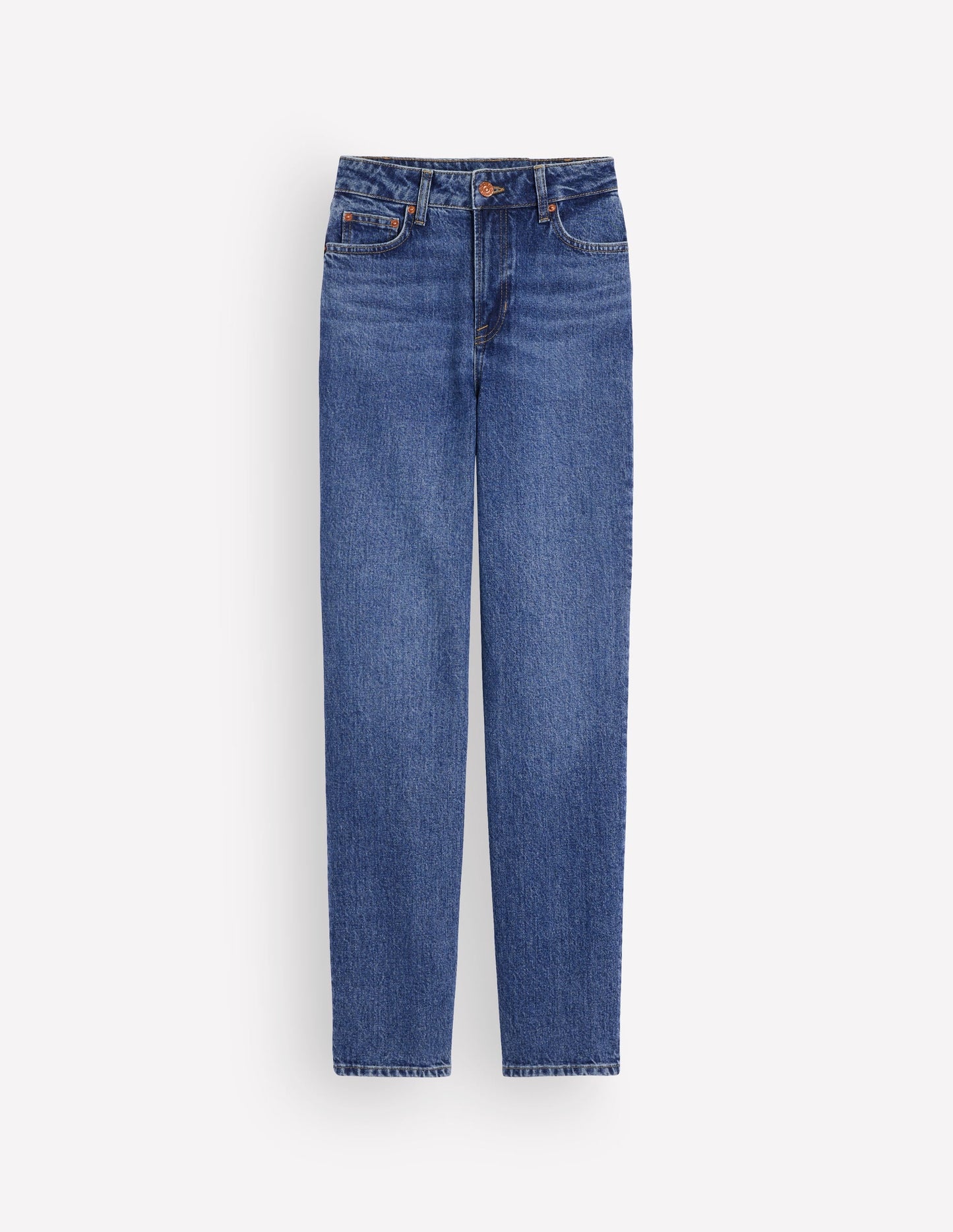 High Rise Straight Jeans-Mid Vintage